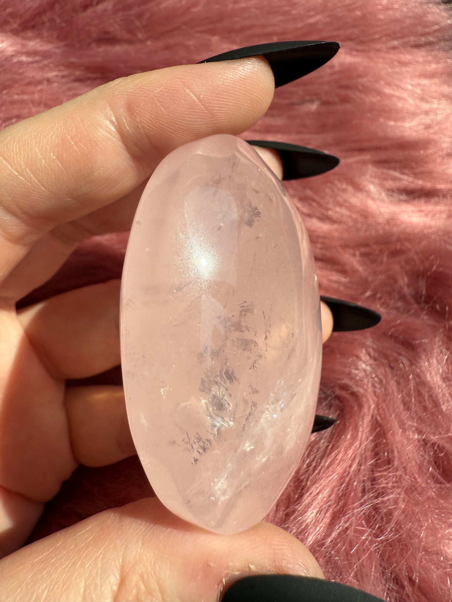 ONE (1) Stunning Flashy Rose Quartz Palmstone - Intuitively Selected