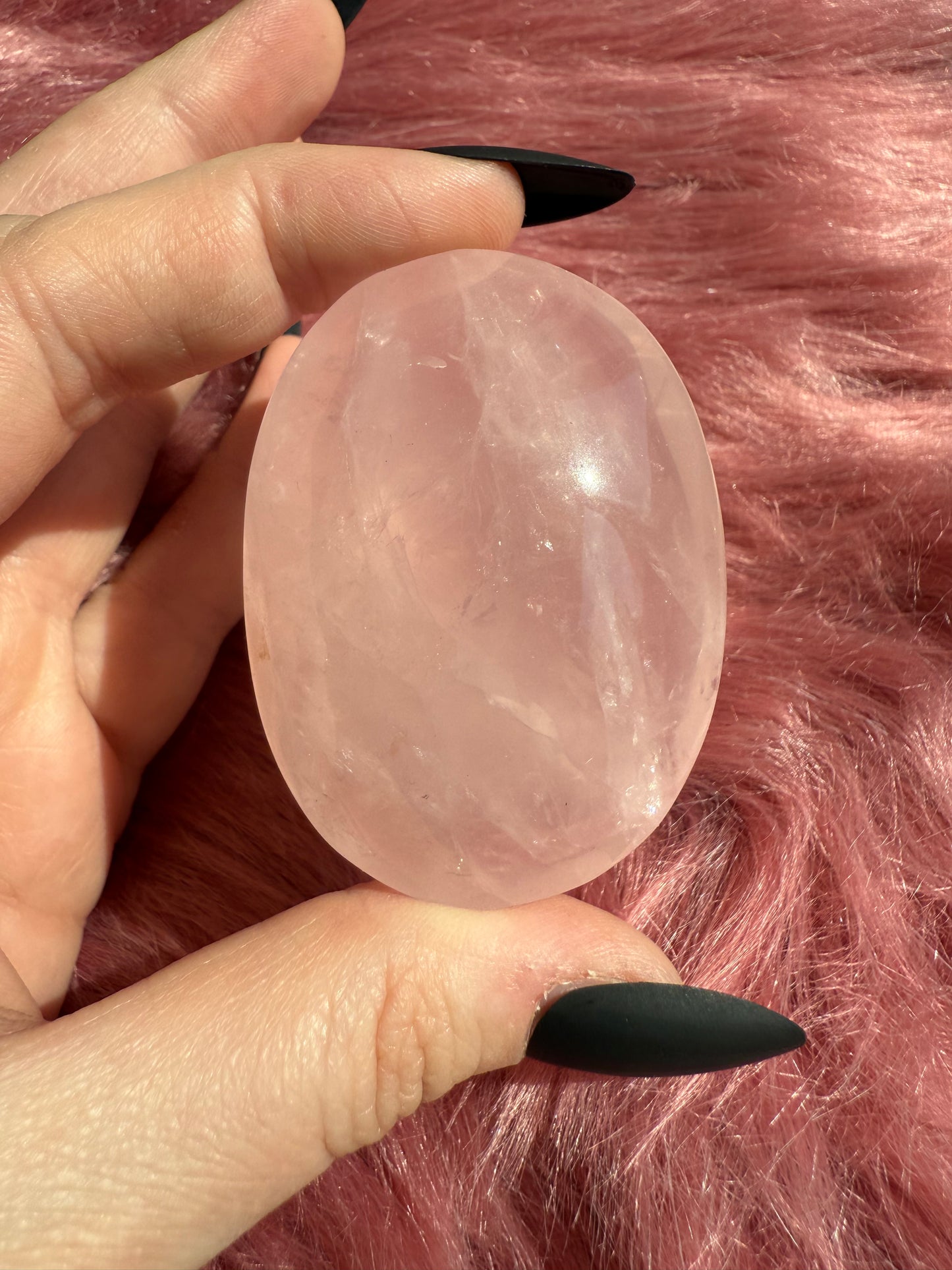 ONE (1) Stunning Flashy Rose Quartz Palmstone - Intuitively Selected