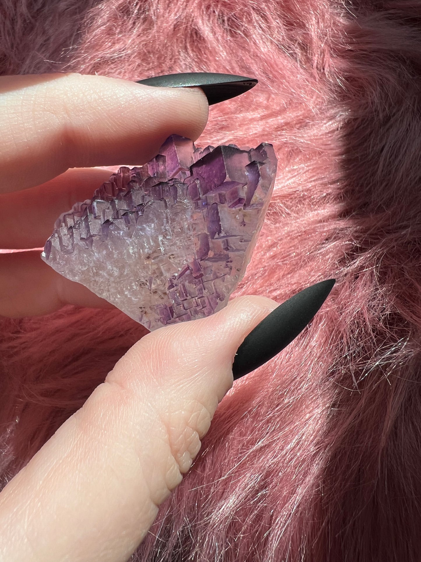 Stunning Purple Fluorite Specimen from Xingjiang with Case