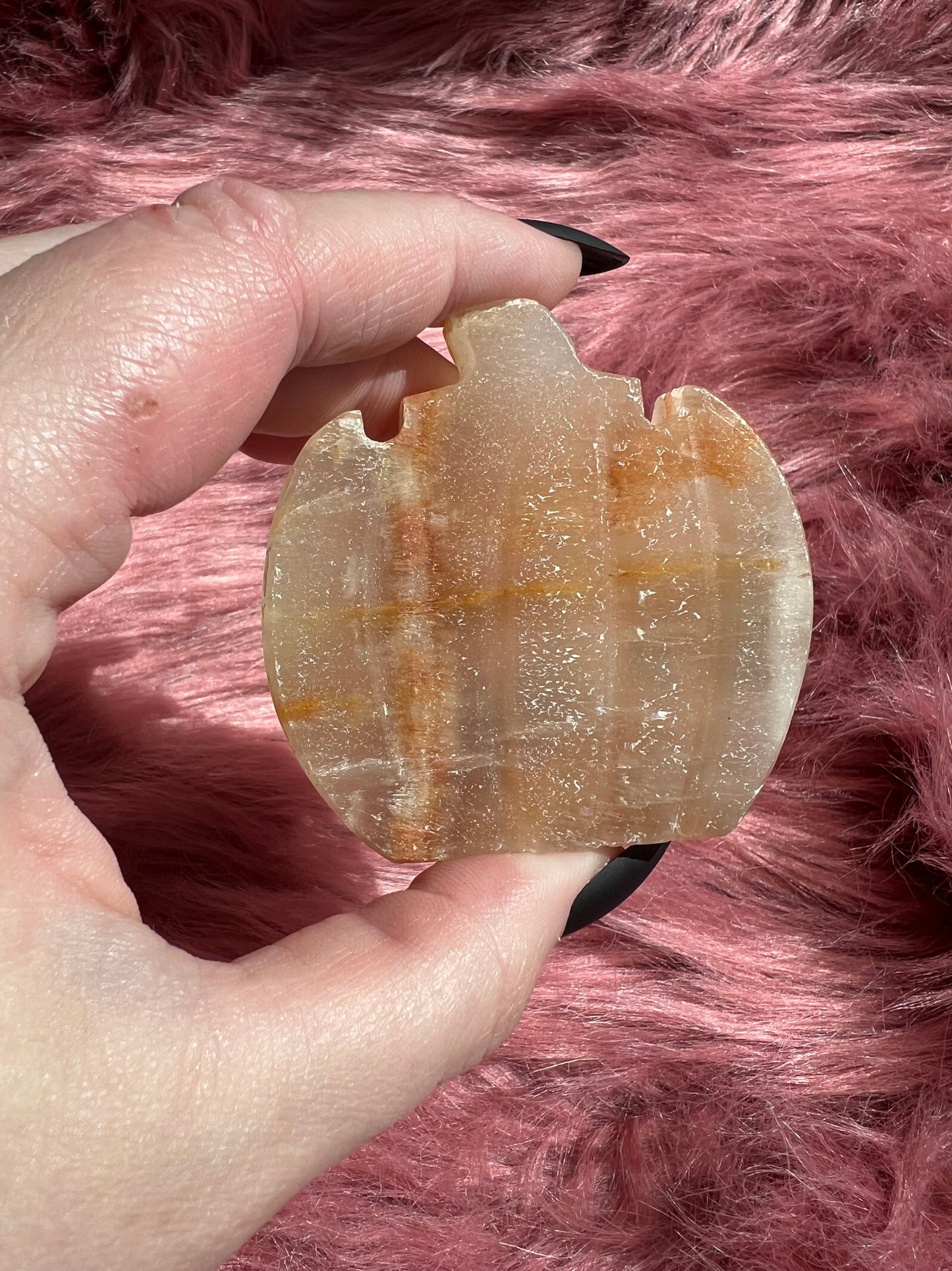 Stunning Onyx Pumpkin Carving A - Made in Mexico