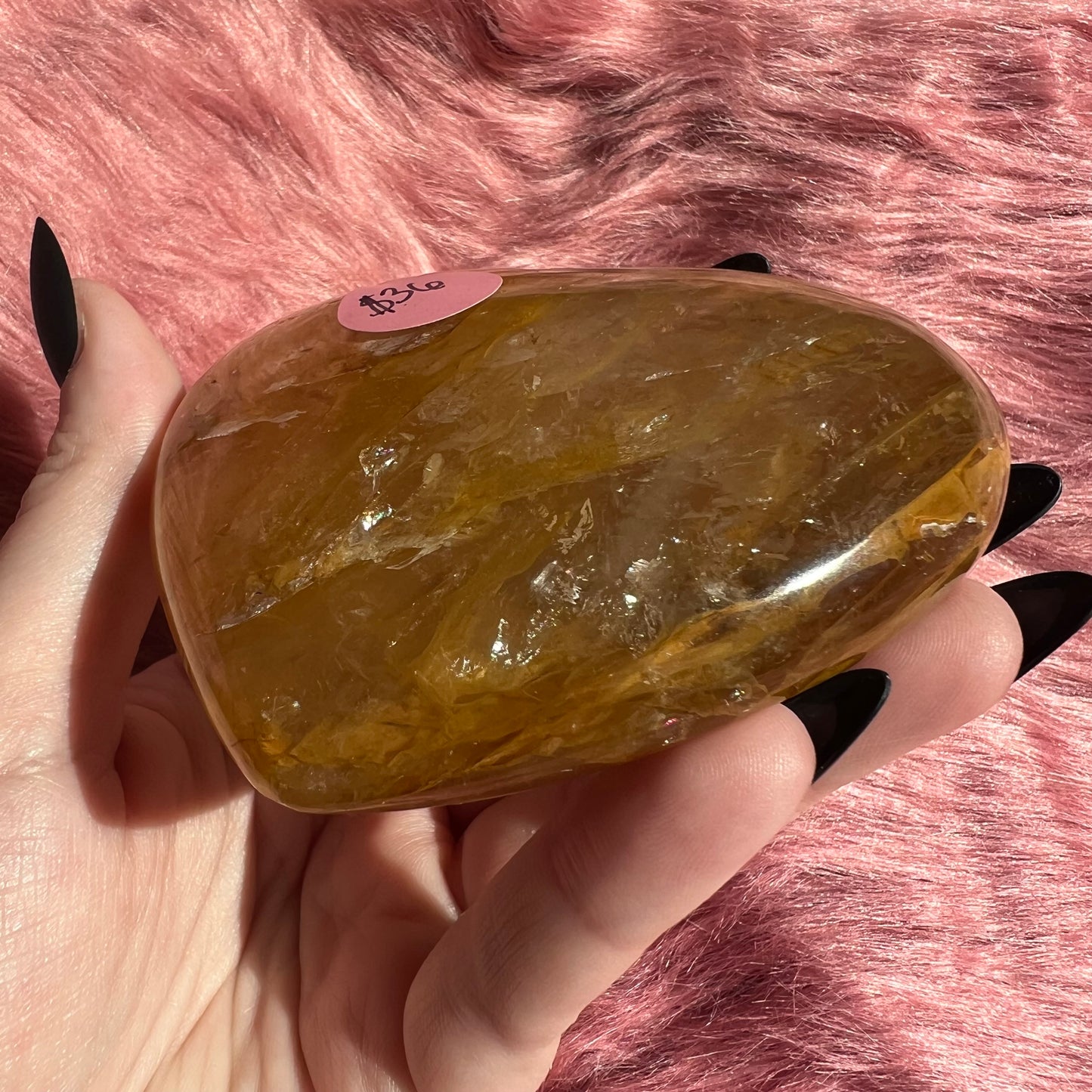 Stunning Extra Large Golden Healer Heart Carving