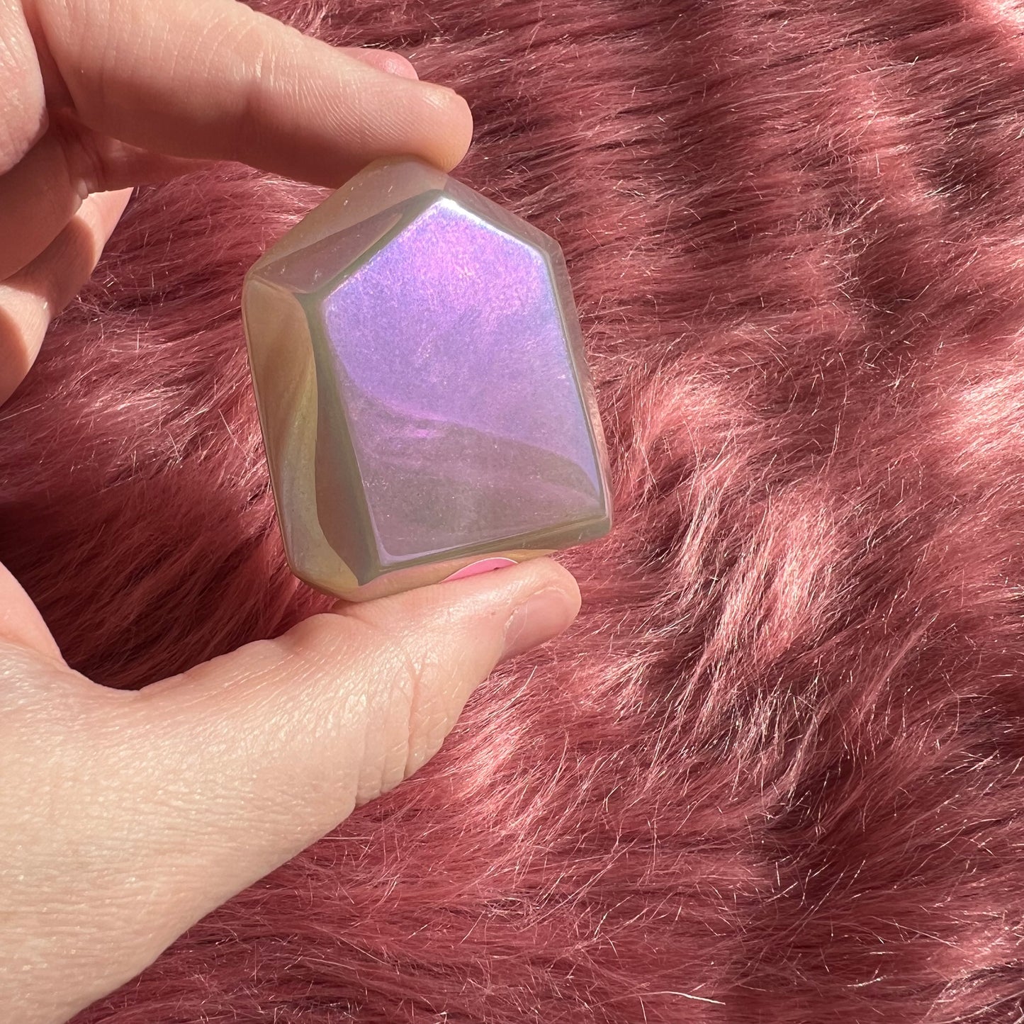 Stunning Chunky Aura Quartz Tower - L