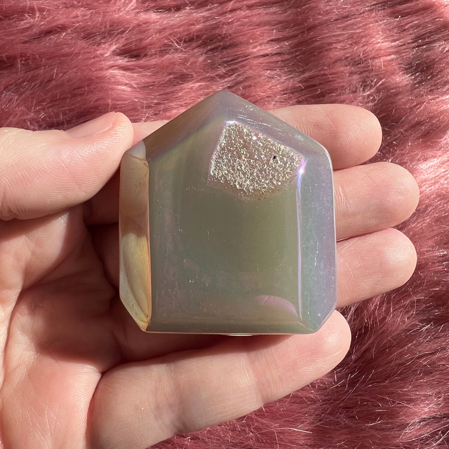 Stunning Chunky Aura Quartz Tower - L