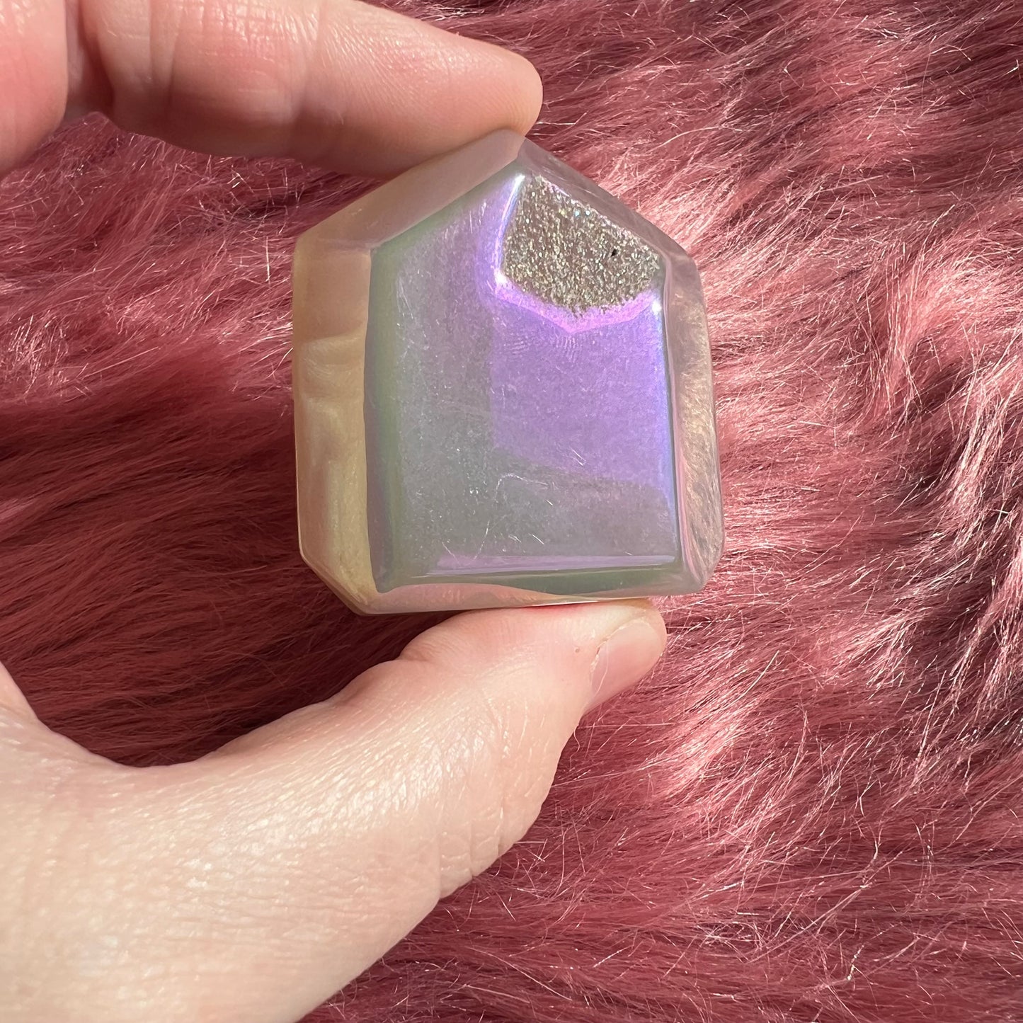 Stunning Chunky Aura Quartz Tower - L