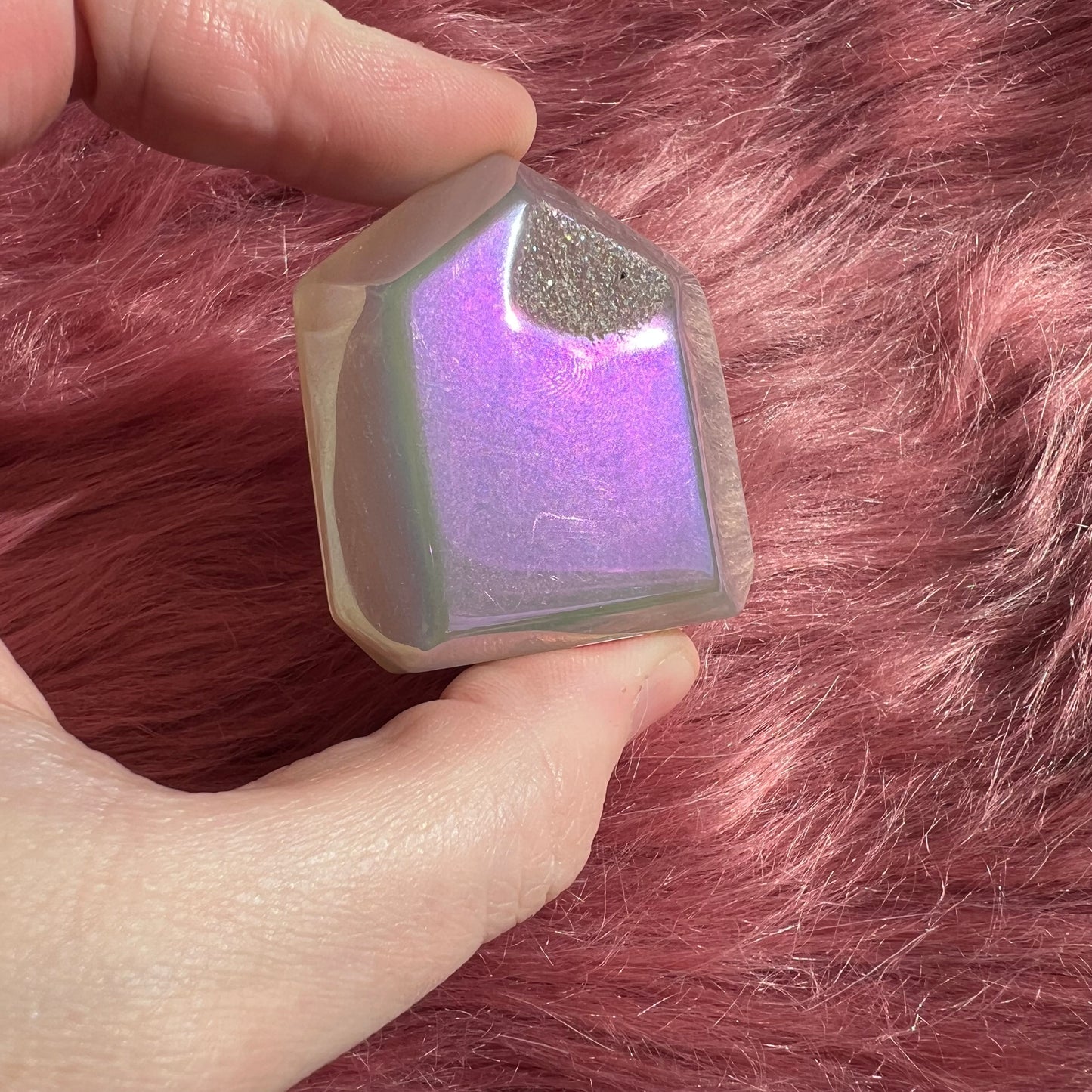 Stunning Chunky Aura Quartz Tower - L