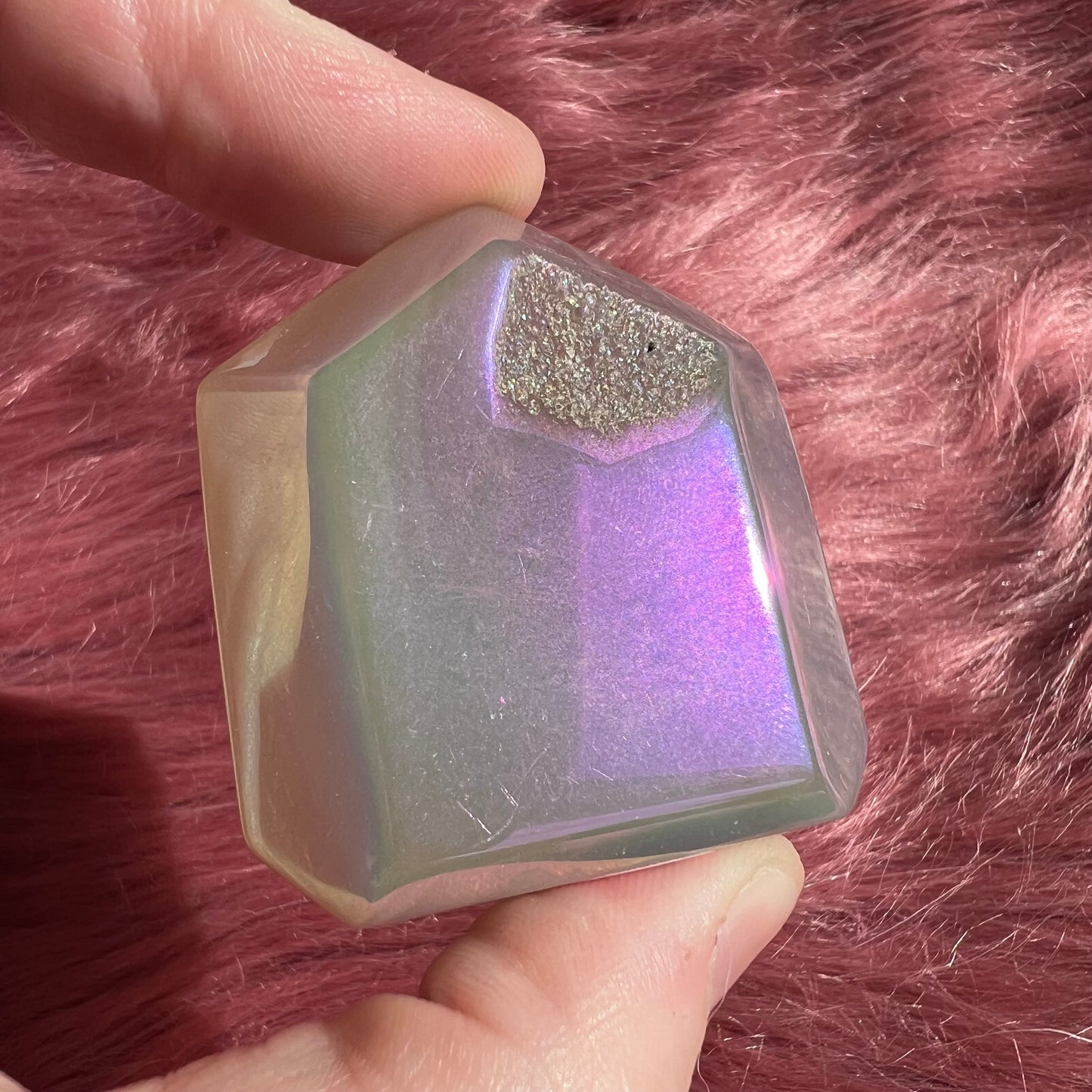 Stunning Chunky Aura Quartz Tower - L