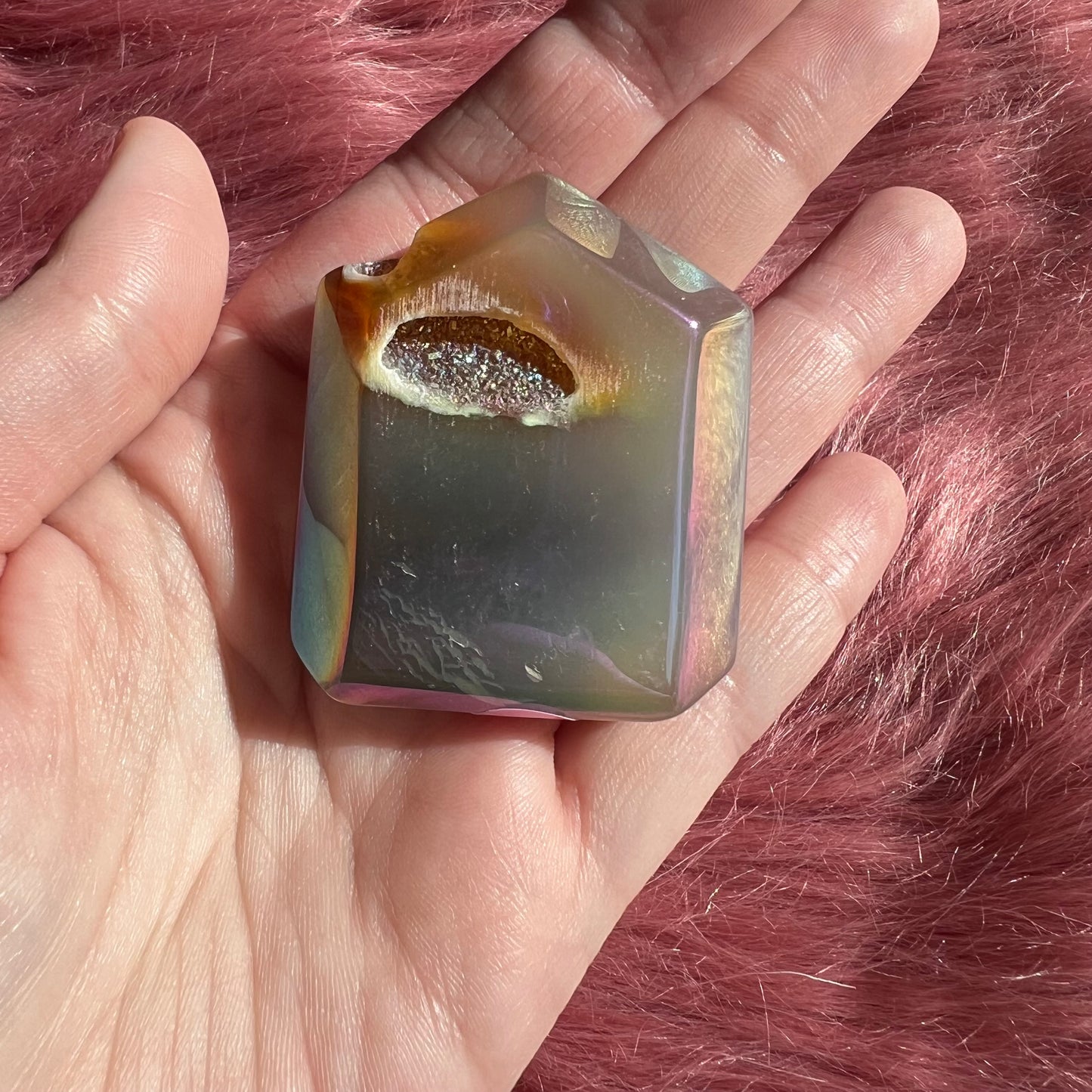 Stunning Chunky Aura Quartz Tower - H