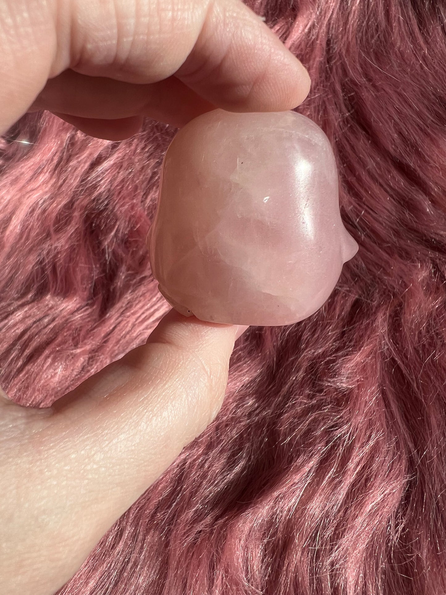 Stunning High Quality Small Rose Quartz Penguin Carving *Imperfect*