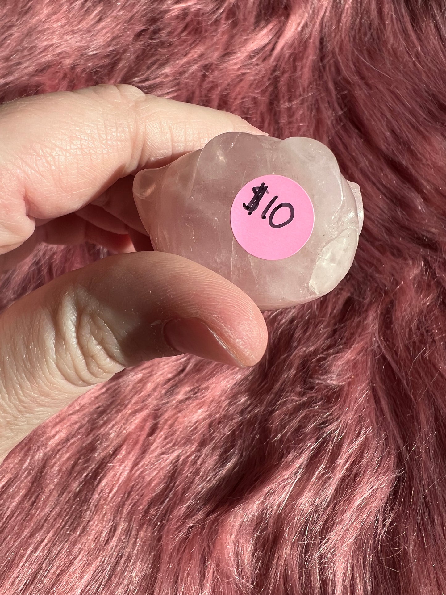Stunning High Quality Small Rose Quartz Penguin Carving *Imperfect*
