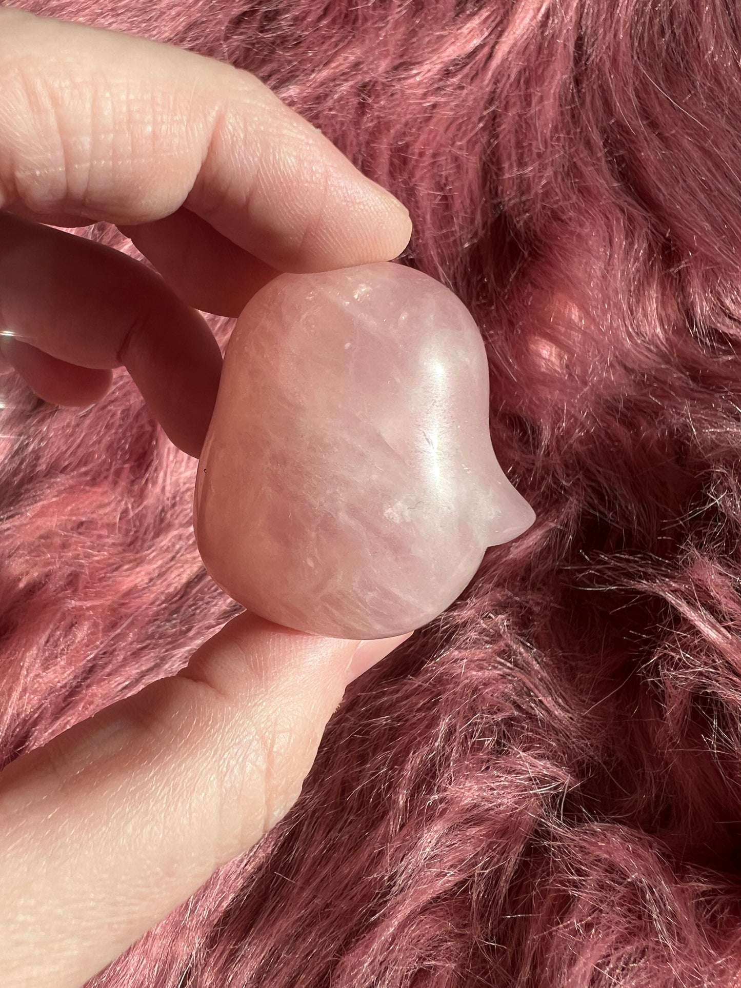Stunning High Quality Small Rose Quartz Penguin Carving