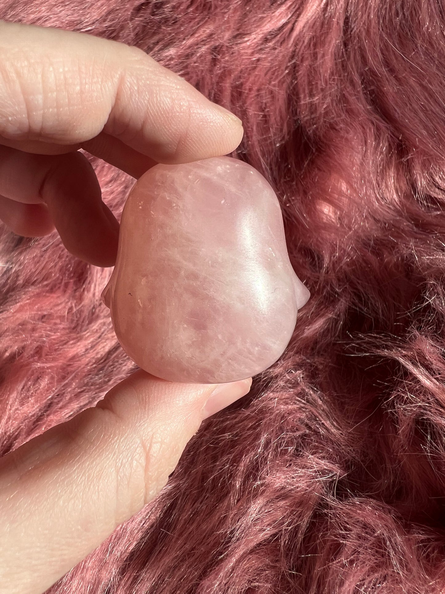 Stunning High Quality Small Rose Quartz Penguin Carving