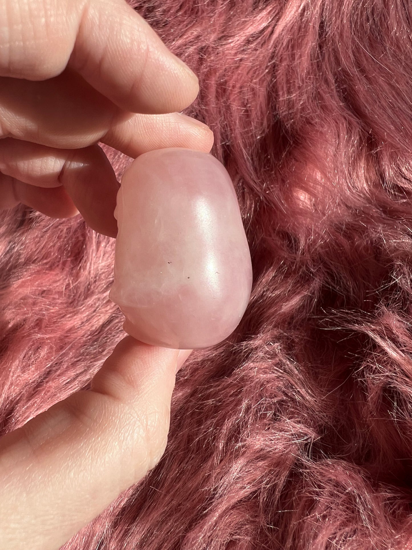 Stunning High Quality Small Rose Quartz Penguin Carving
