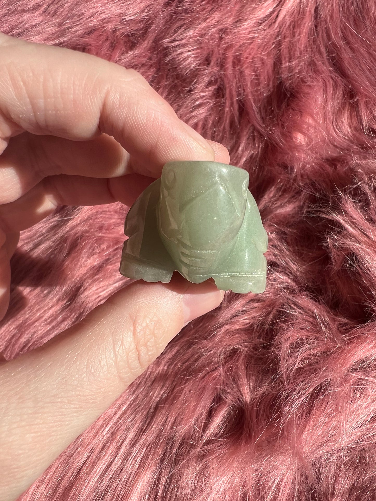 Stunning High Quality Small Green Aventurine Turtle Carving B