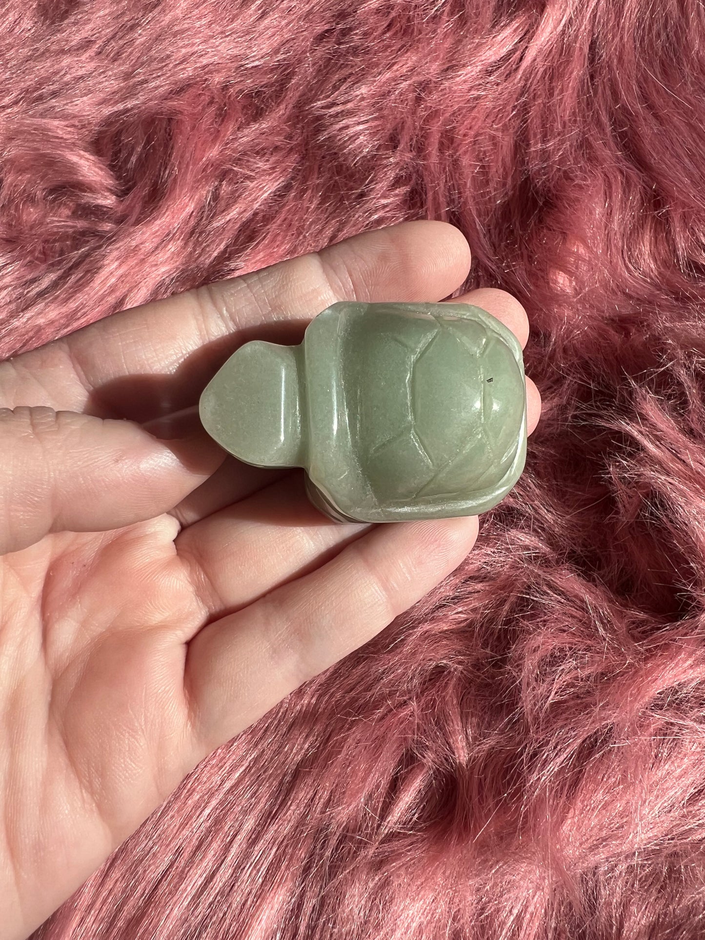 Stunning High Quality Small Green Aventurine Turtle Carving B