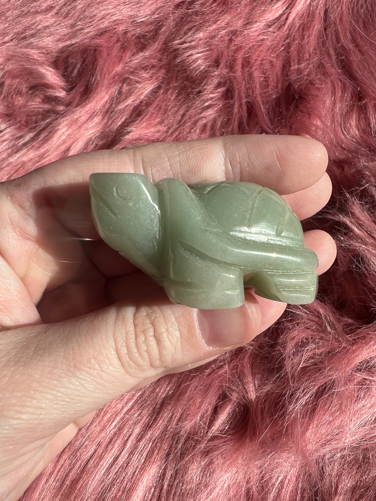 Stunning High Quality Small Green Aventurine Turtle Carving B