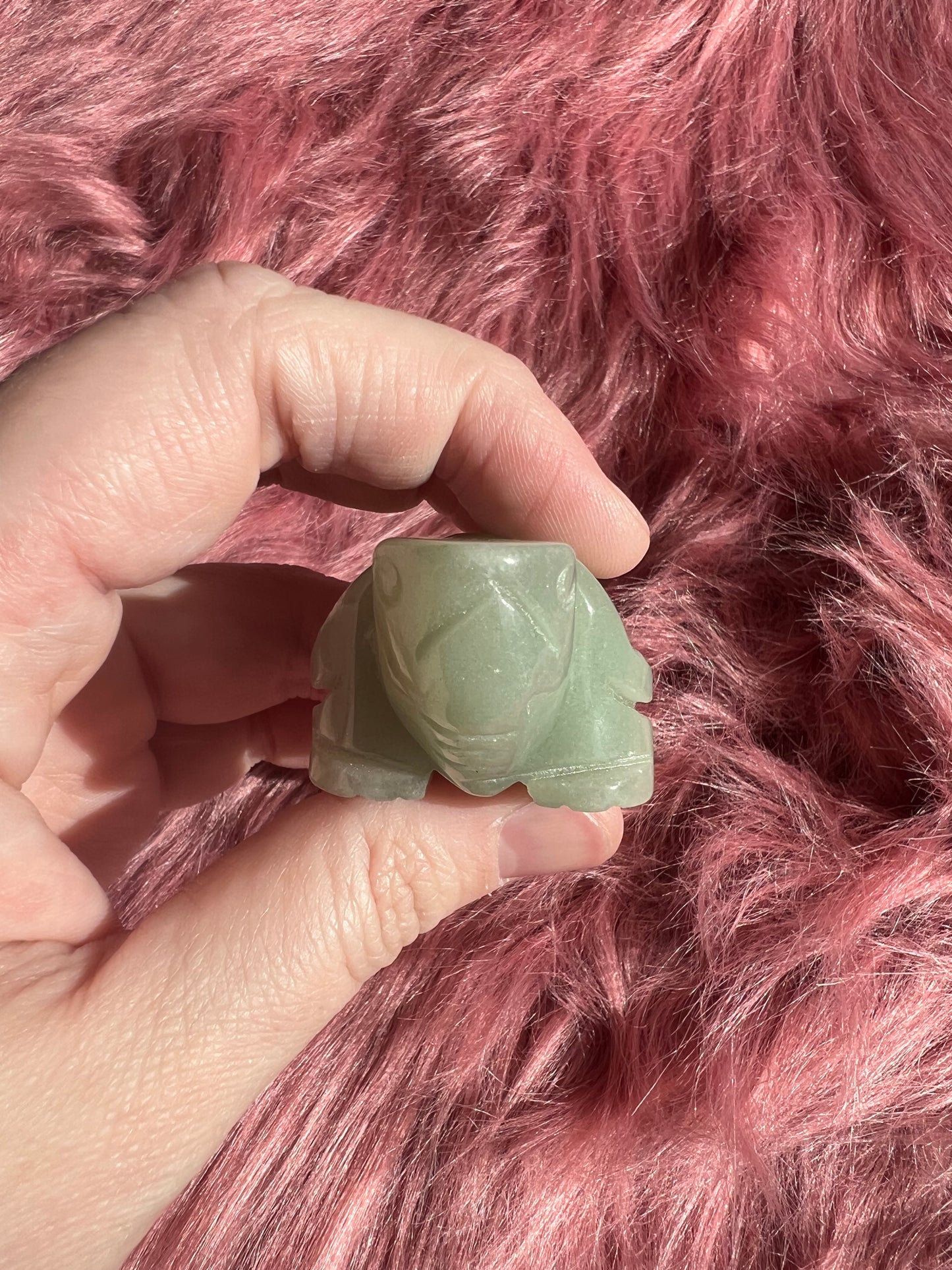 Stunning High Quality Small Green Aventurine Turtle Carving B