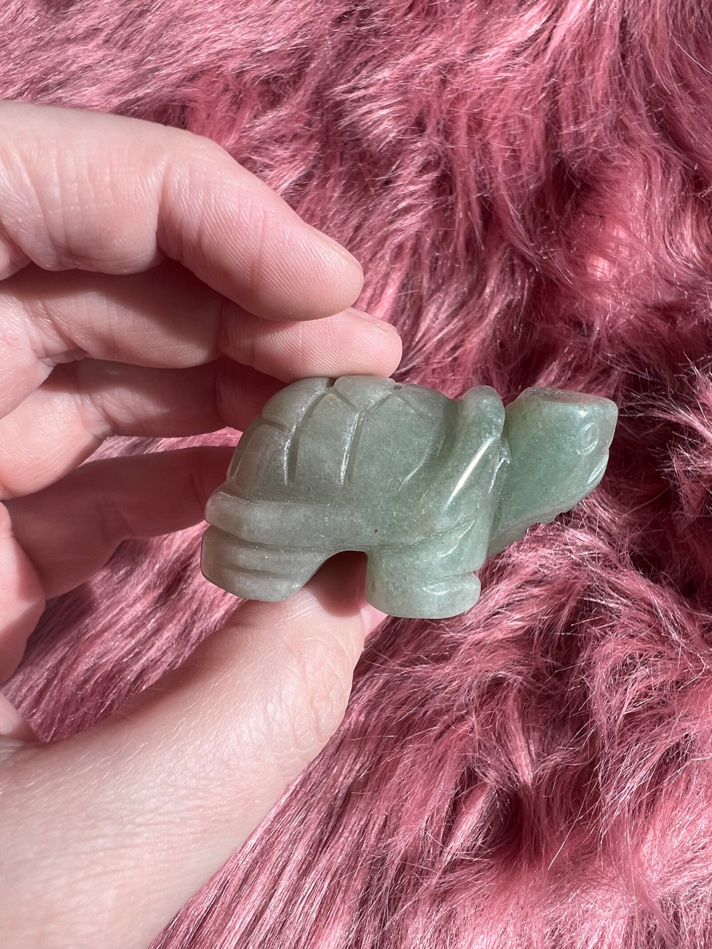 Stunning High Quality Small Green Aventurine Turtle Carving C