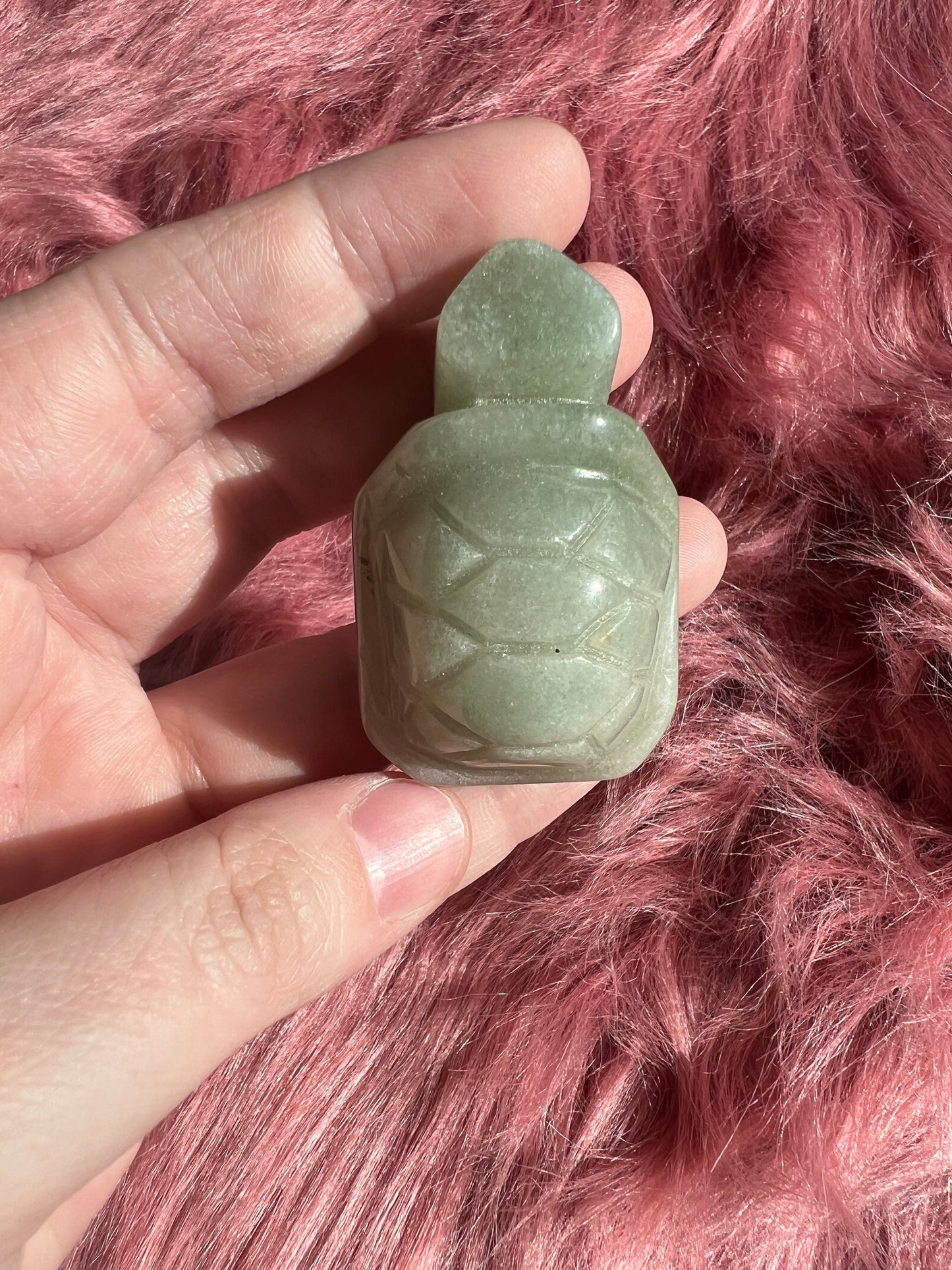 Stunning High Quality Small Green Aventurine Turtle Carving C