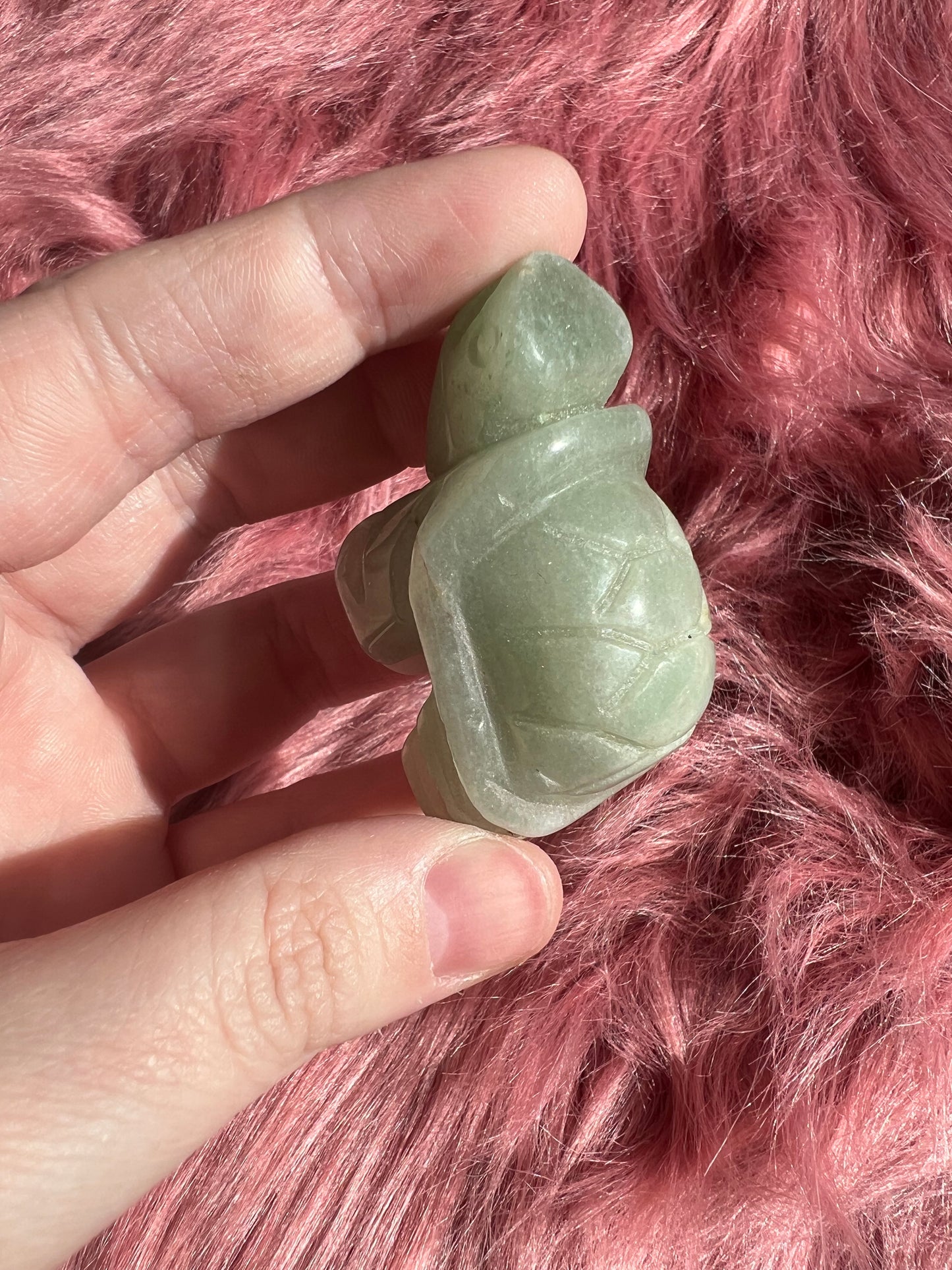 Stunning High Quality Small Green Aventurine Turtle Carving C