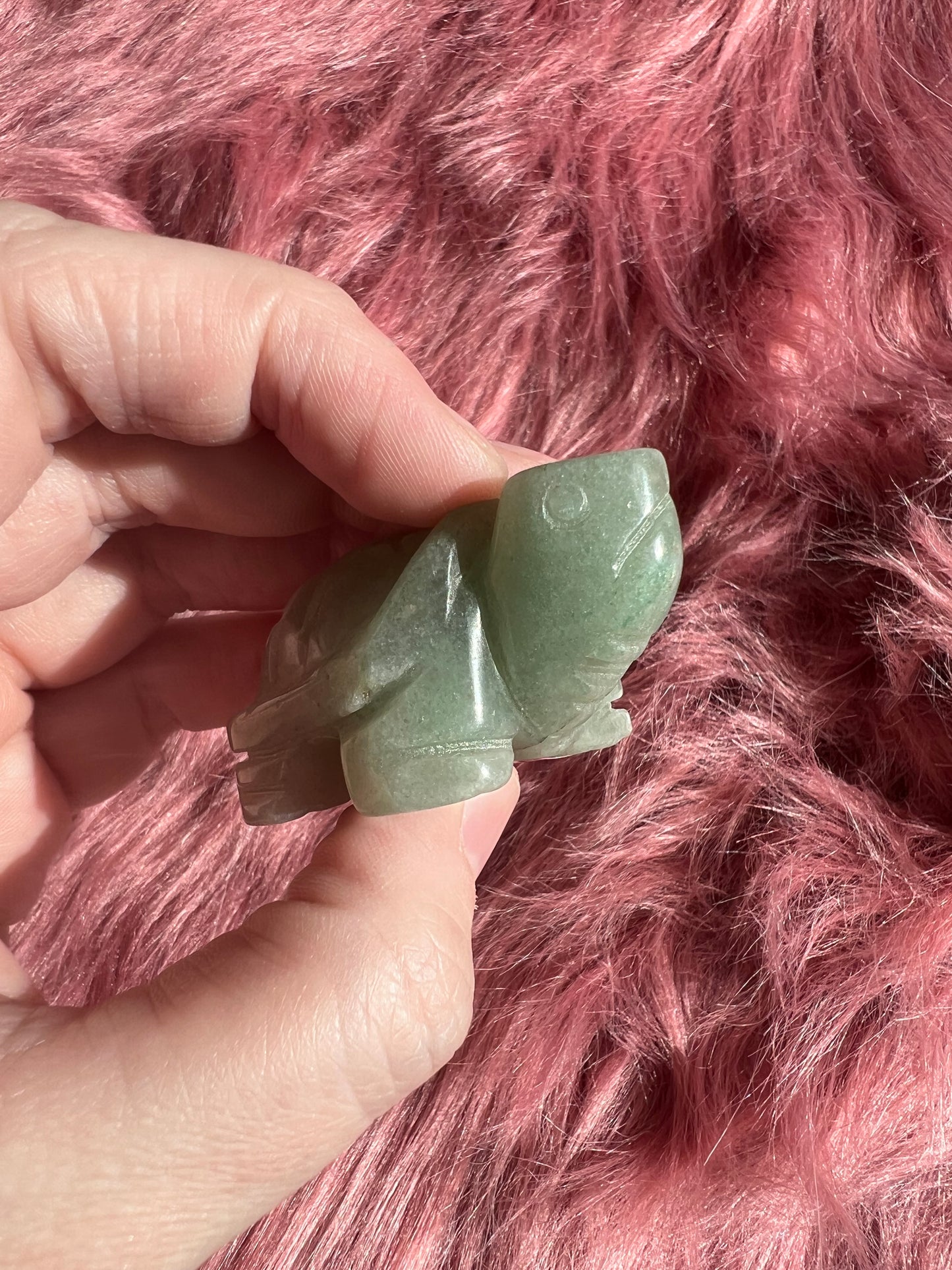 Stunning High Quality Small Green Aventurine Turtle Carving C