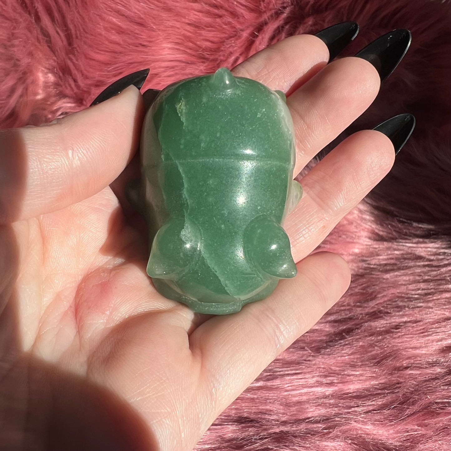 Stunning High Quality Green Adventurine Chunky Pig Carving