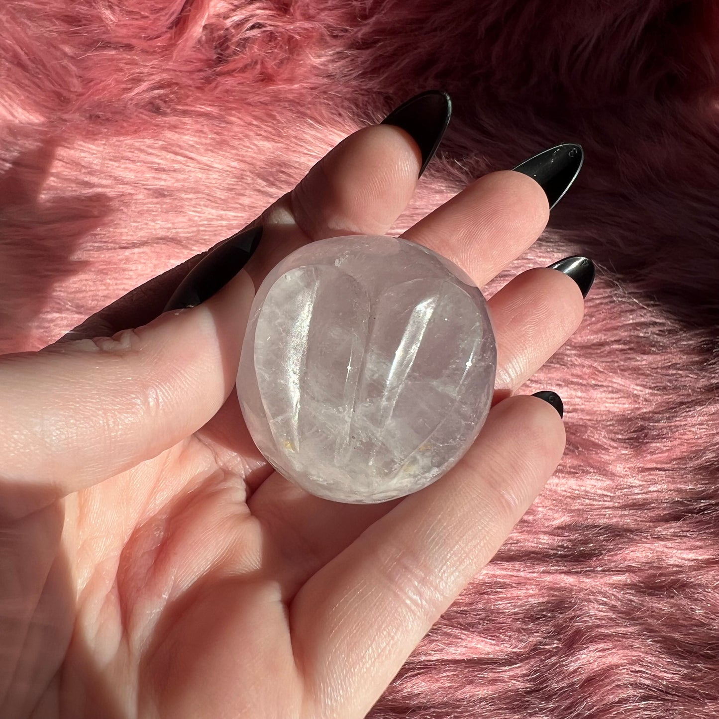 Stunning High Quality Fluorite Bunny Bun Carving