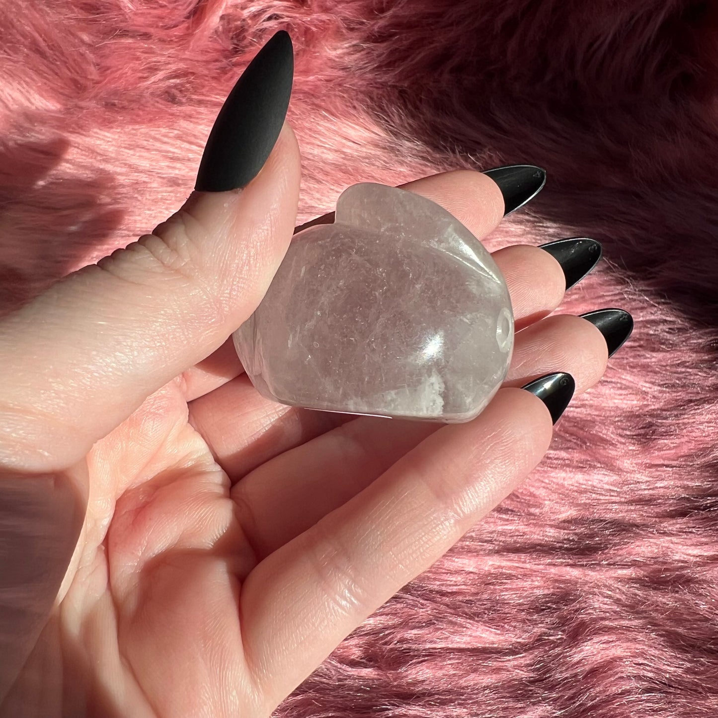 Stunning High Quality Fluorite Bunny Bun Carving