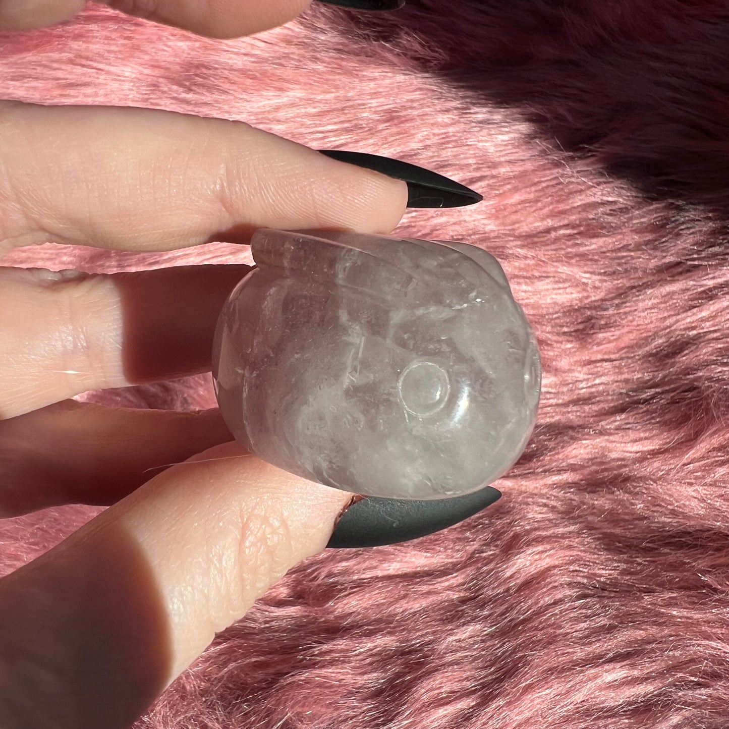 Stunning High Quality Fluorite Bunny Bun Carving