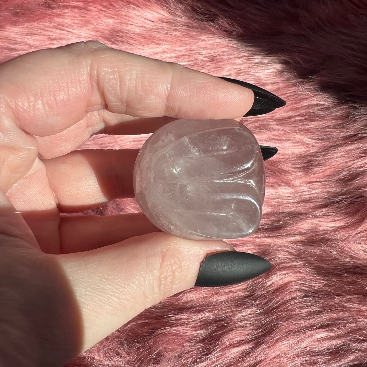 Stunning High Quality Fluorite Bunny Bun Carving