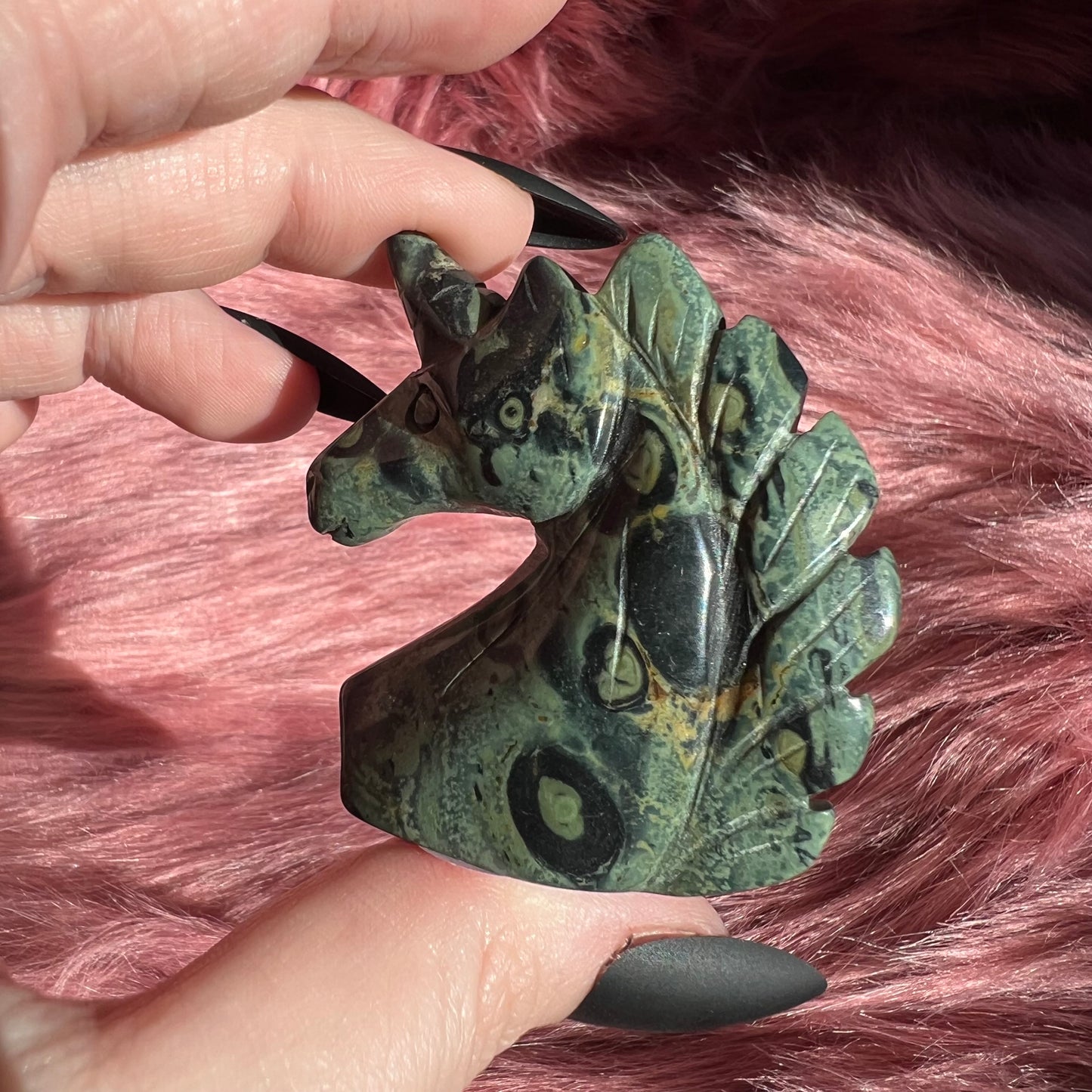 Stunning High Quality Kambaba Jasper Unicorn Carving - A