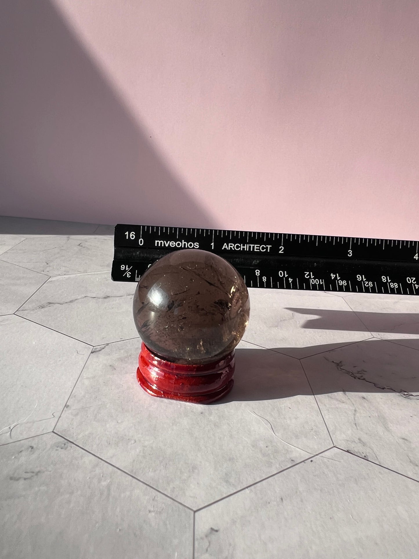 ONE (1) Stunning Flashy Heat Treated Smoky Quartz Sphere - Intuitively Selected