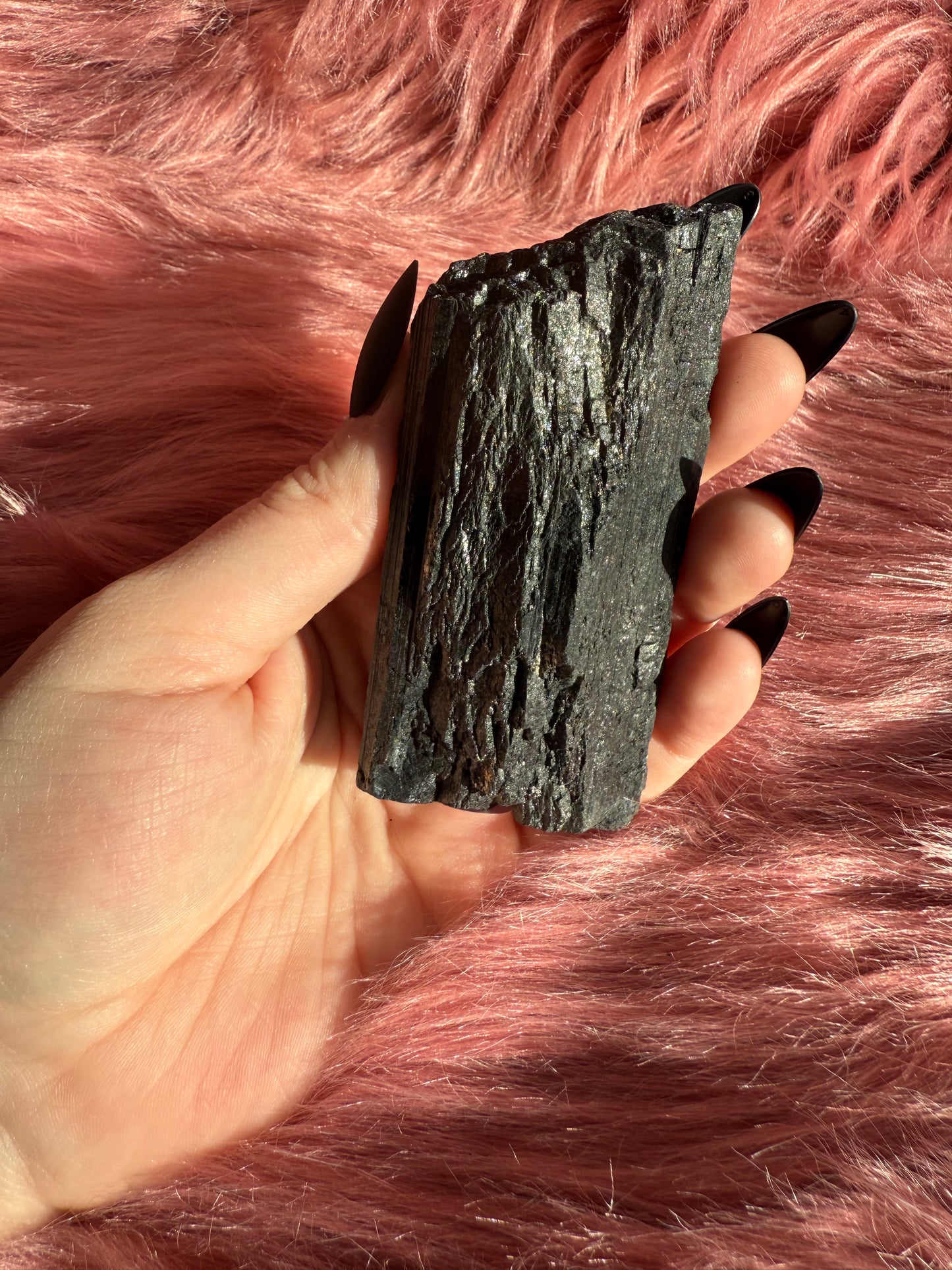 Stunning Extra Large Raw Black Tourmaline Chunk - (40)