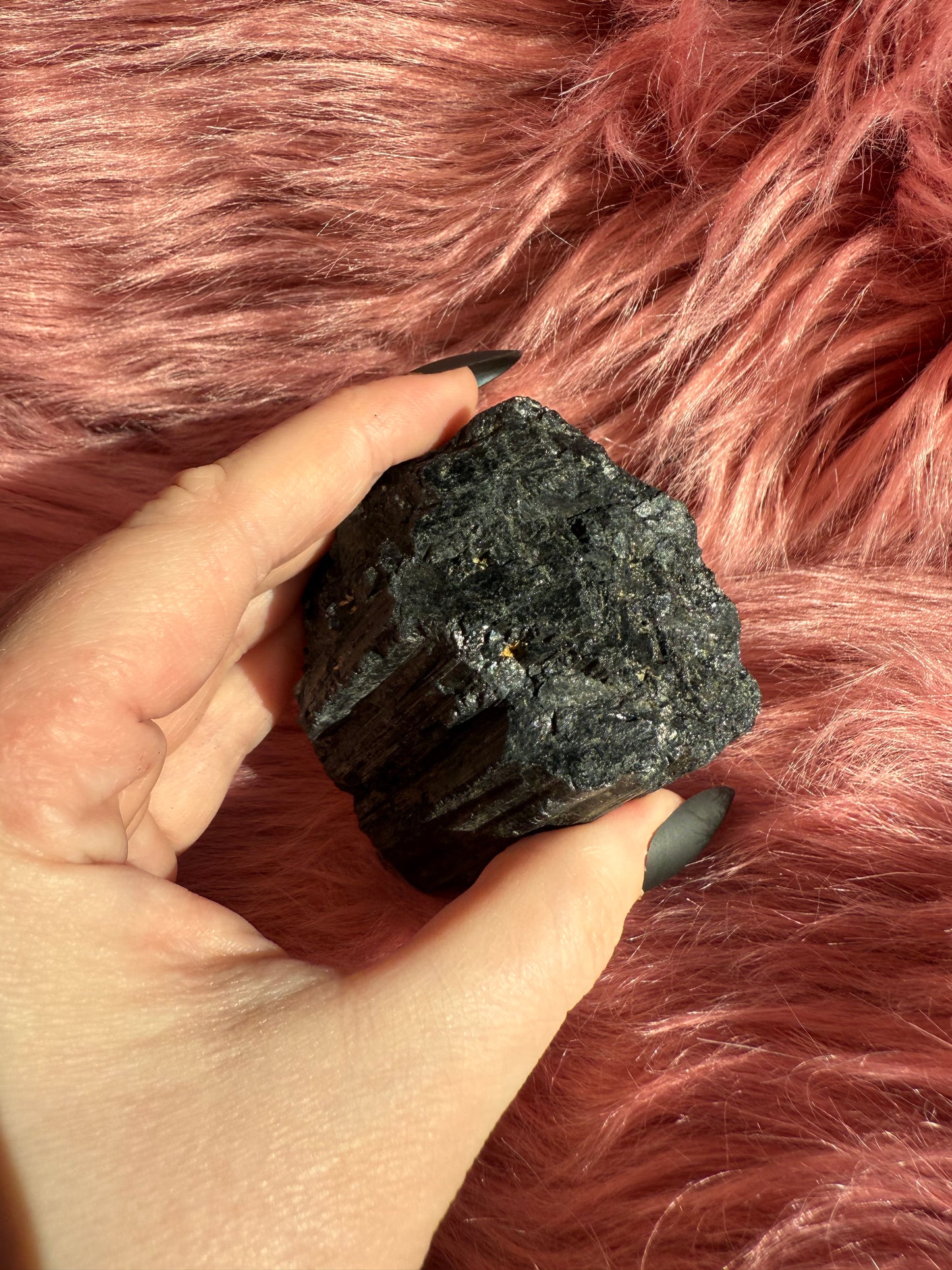 Stunning Extra Large Raw Black Tourmaline Chunk - (48)