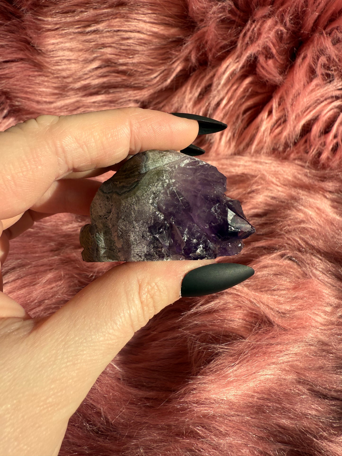 Stunning High Quality Raw Amethyst Bunny Rock Carving