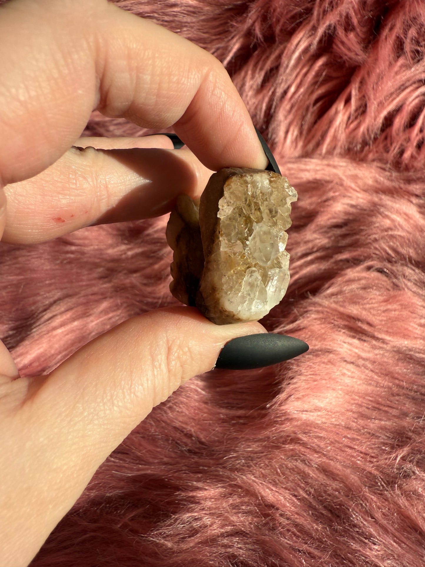 Stunning High Quality Raw Clear Quartz Squirrel Rock Carving