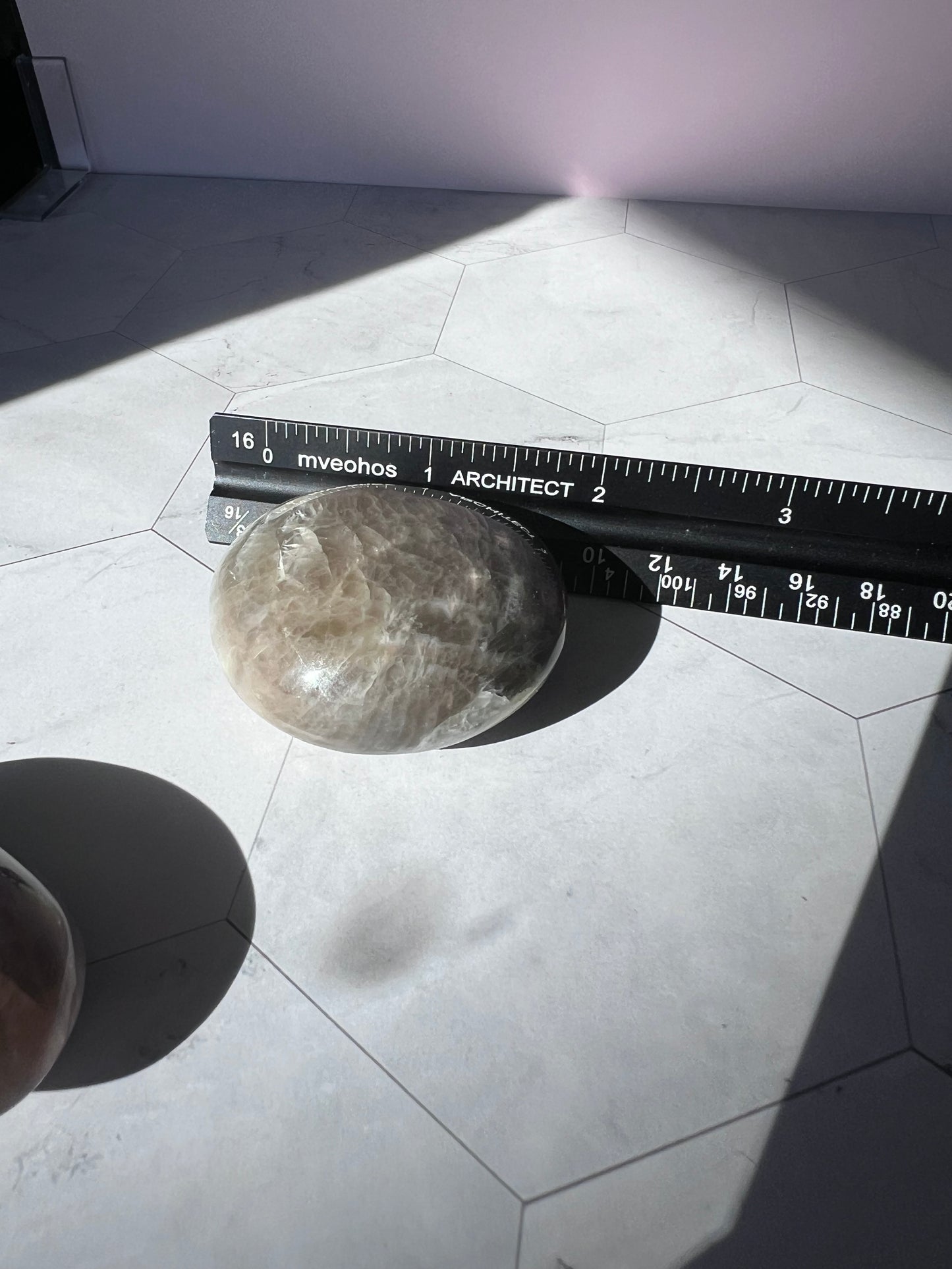 ONE (1) Stunning Black Moonstone Palm Stone - Intuitively Chosen