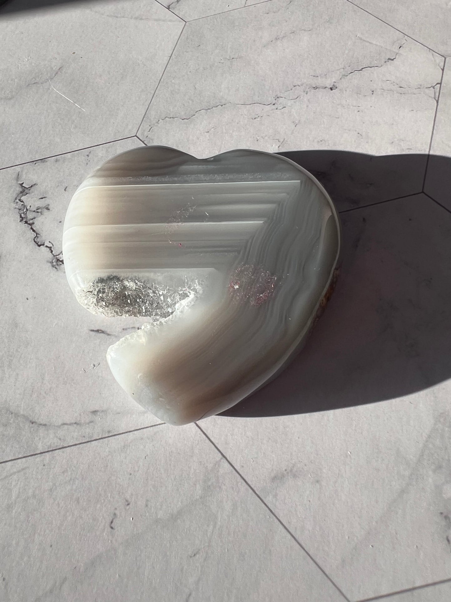Stunning Druzy Agate Heart