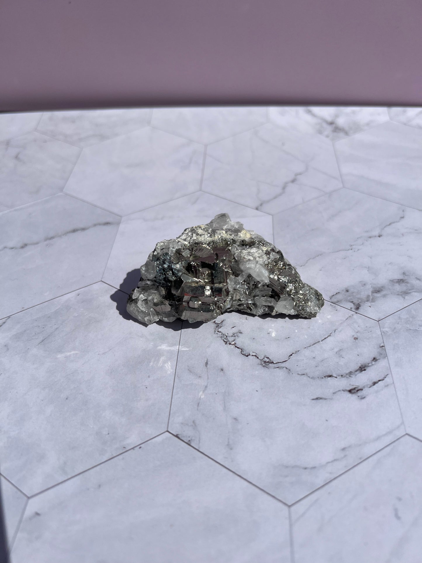 ONE (1) Stunning Pyrite with Quartz Specimen