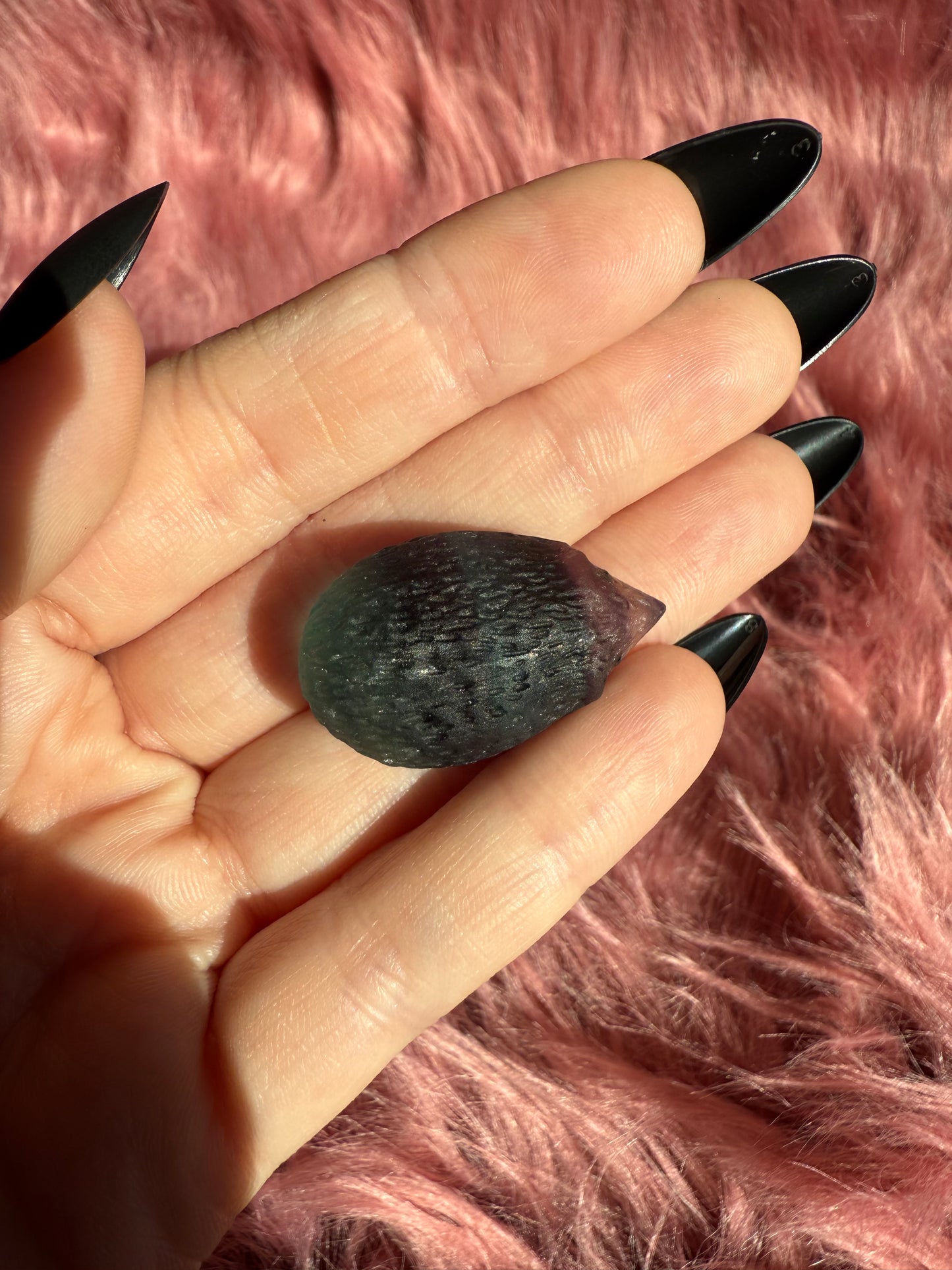 Stunning High Quality Fluorite Mini Hedgehog Carving - A