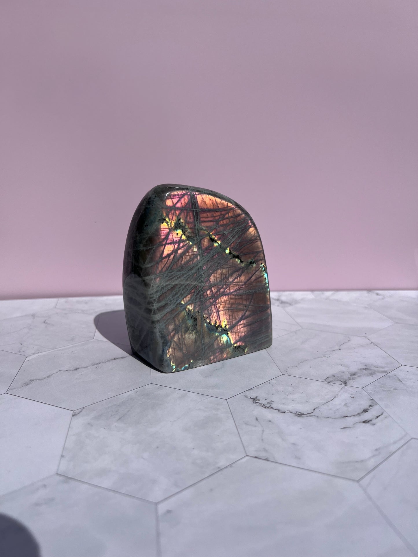 Stunning Flashy Purple Labradorite Freeform (125)