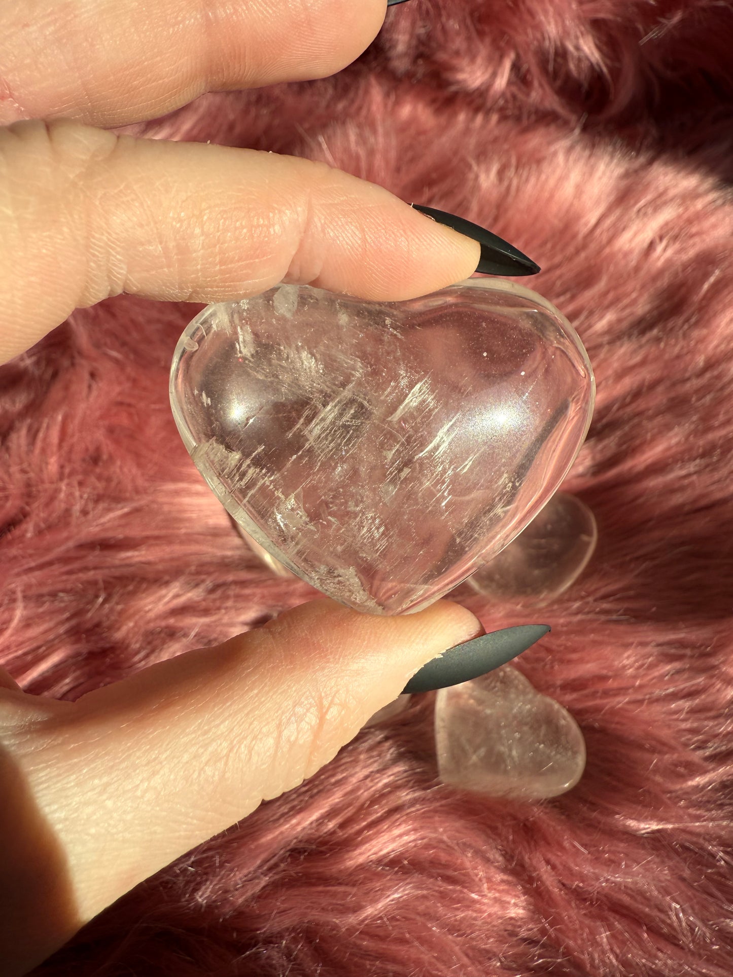 ONE (1) Stunning Clear Quartz Heart Carving - Intuitively Selected