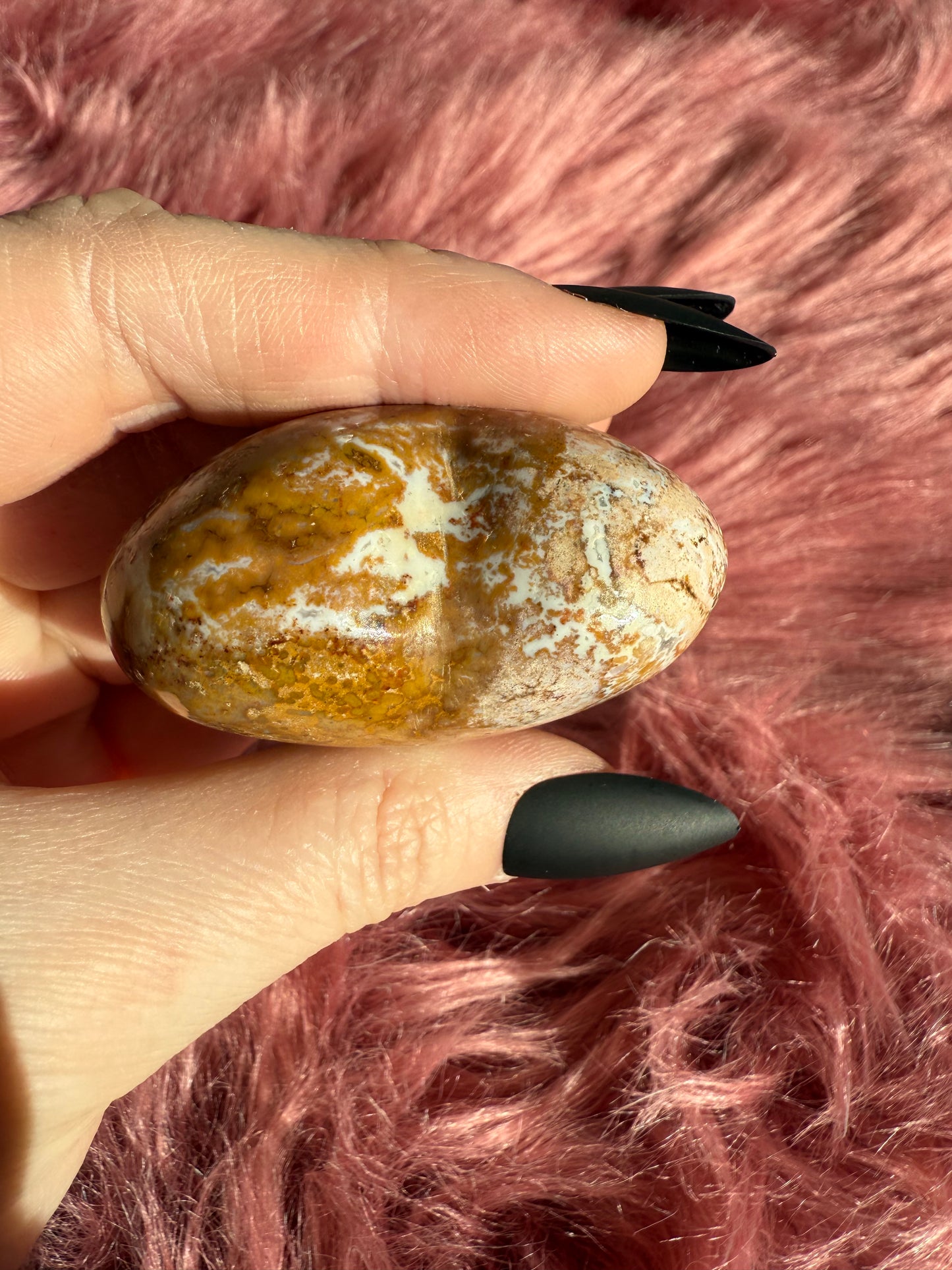 Stunning Sea (Ocean) Jasper Medium Size Heart Carving