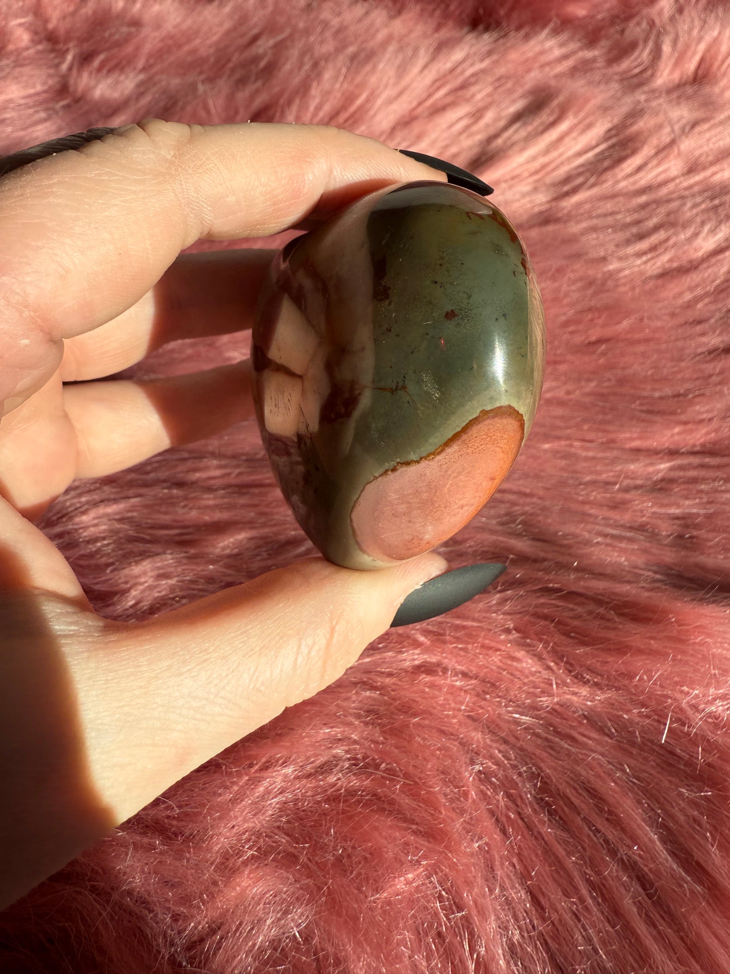 Stunning High Quality Polychrome Jasper Heart Carving - A