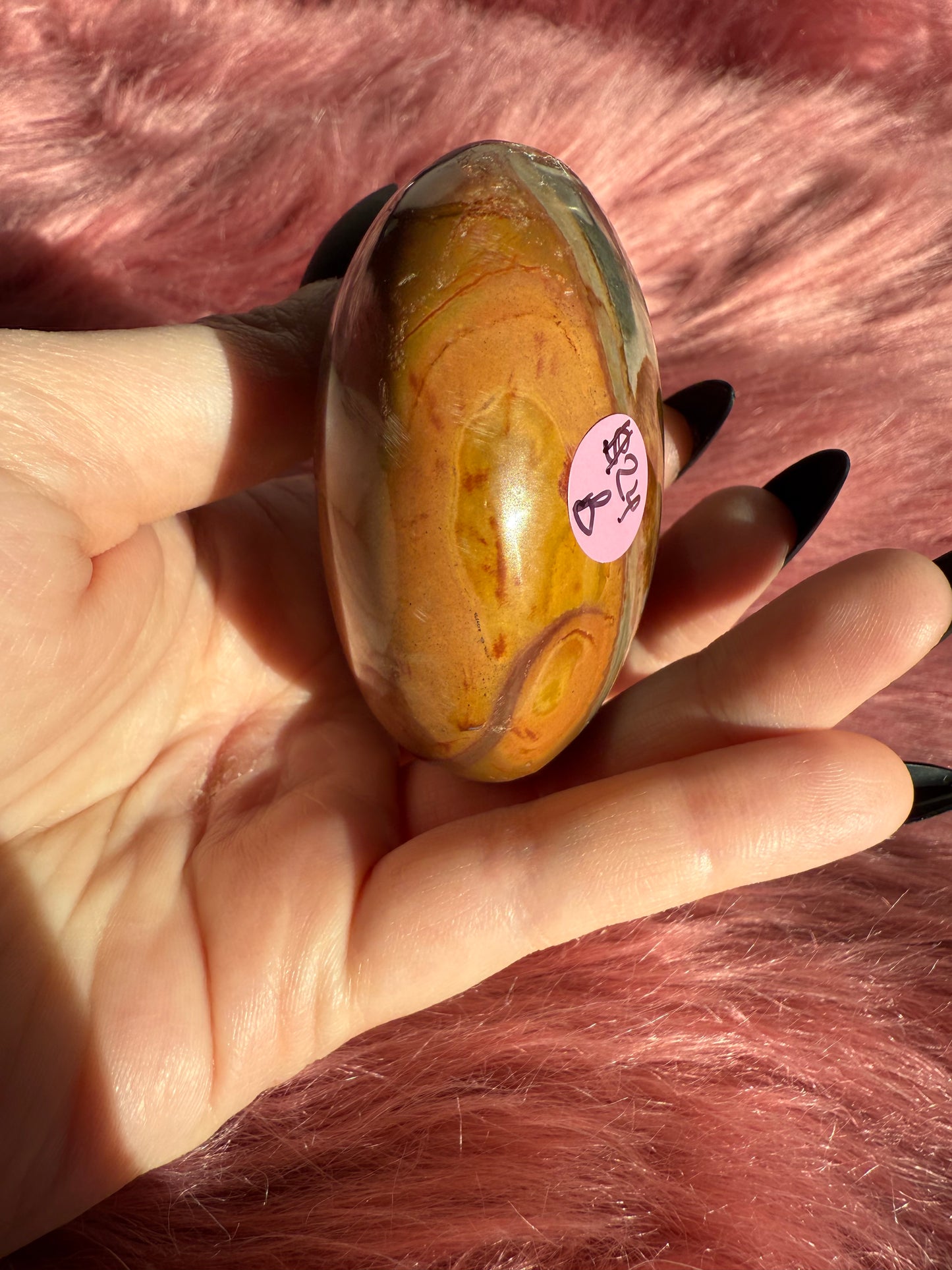 Stunning High Quality Polychrome Jasper Heart Carving - B