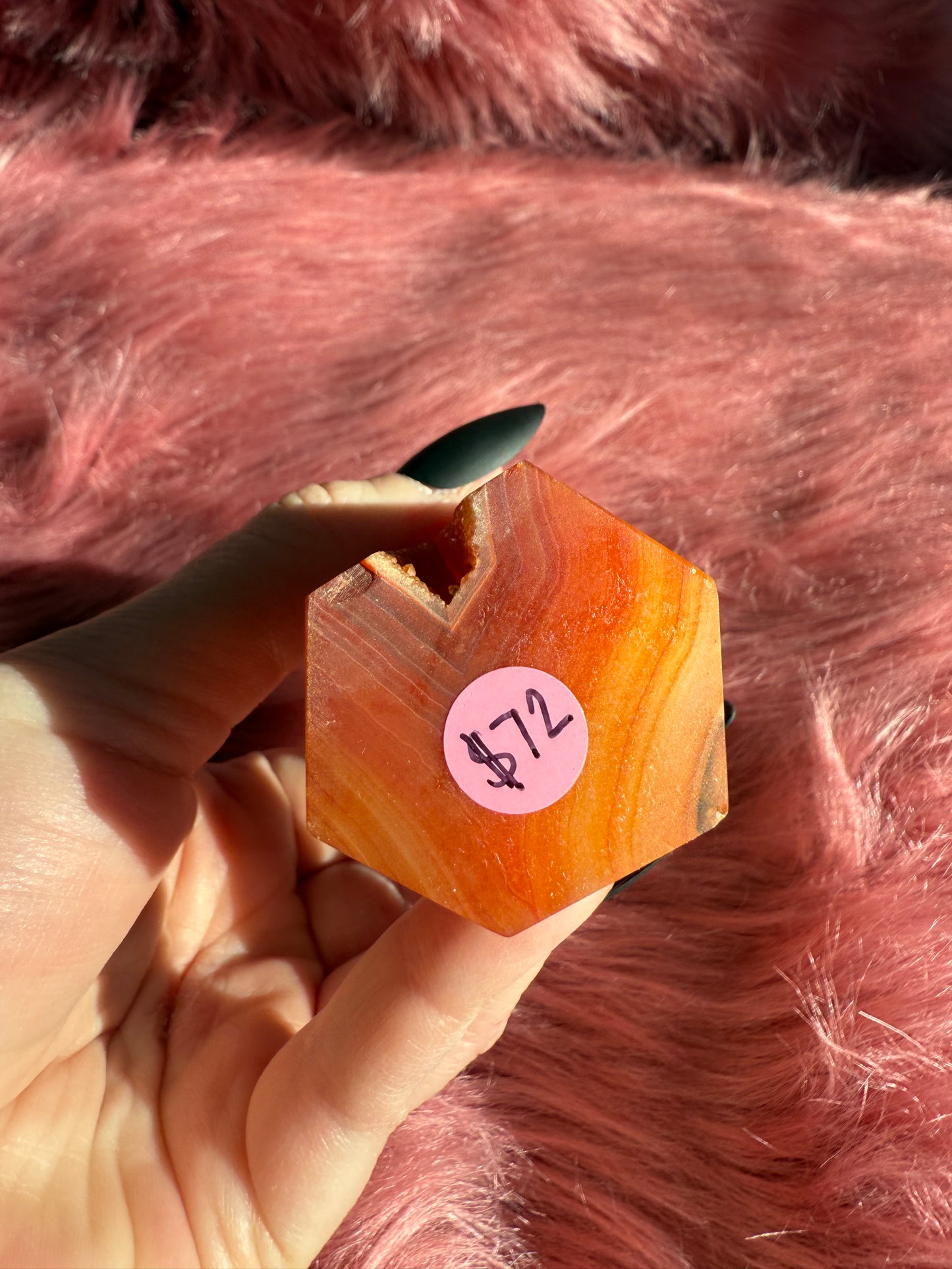 Stunning High Quality Carnelian with Druzy Tower