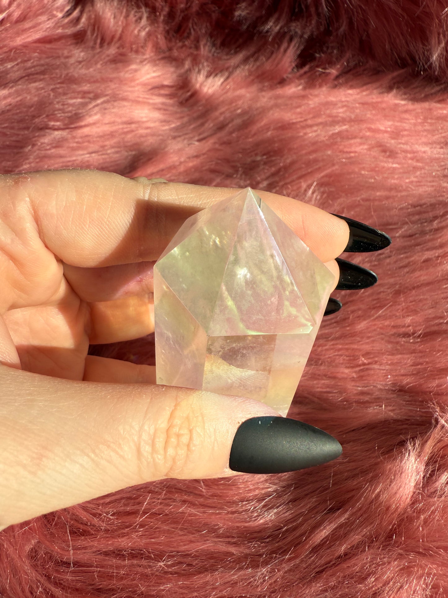 Stunning Aura Treated Quartz Tower - 40