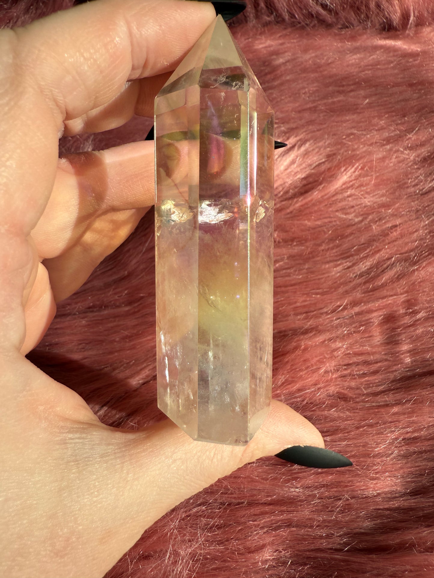Stunning Aura Treated Quartz Tower - 36