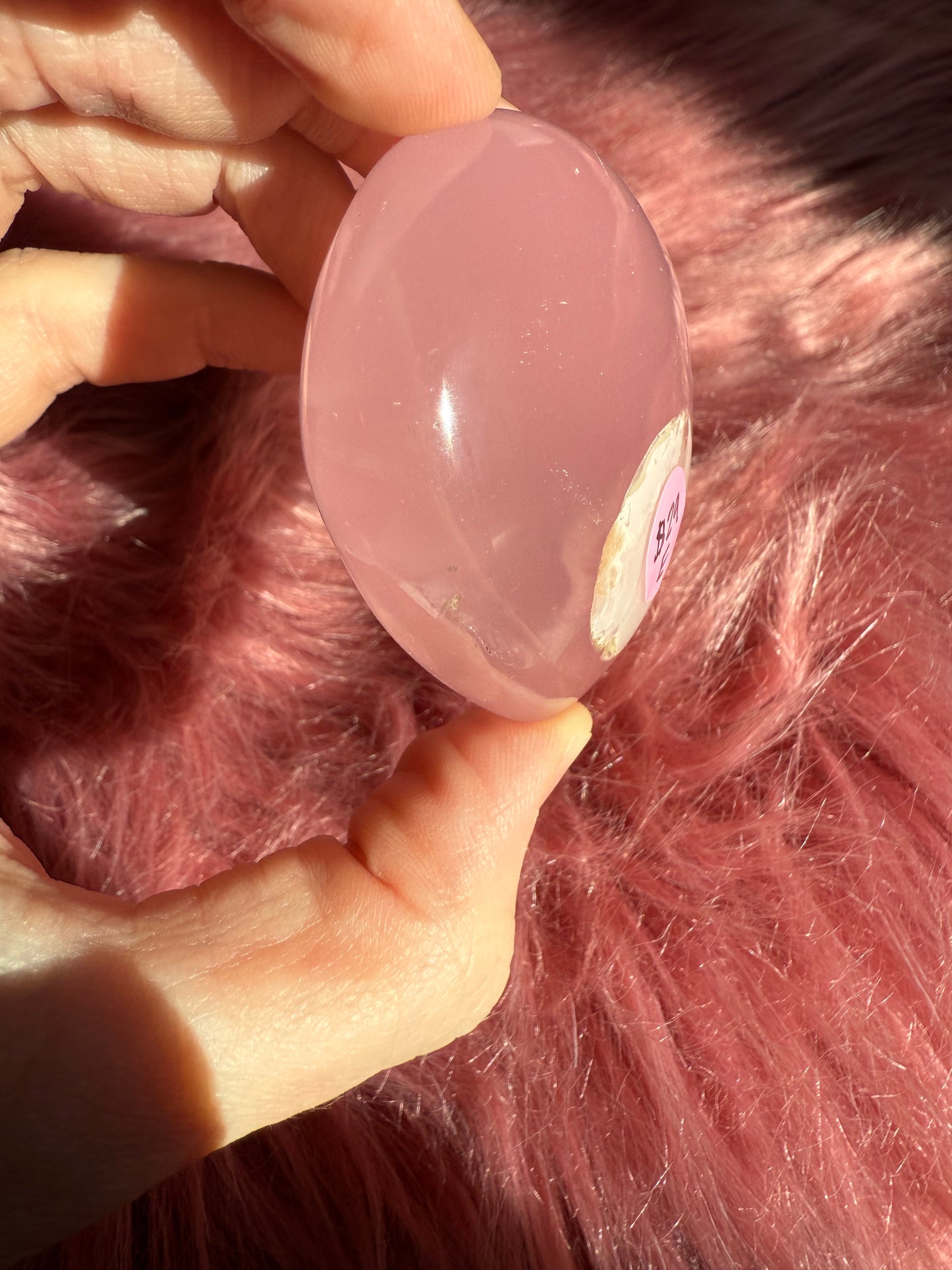 Stunning High Quality Rose Quartz Puffy Heart Carving - E