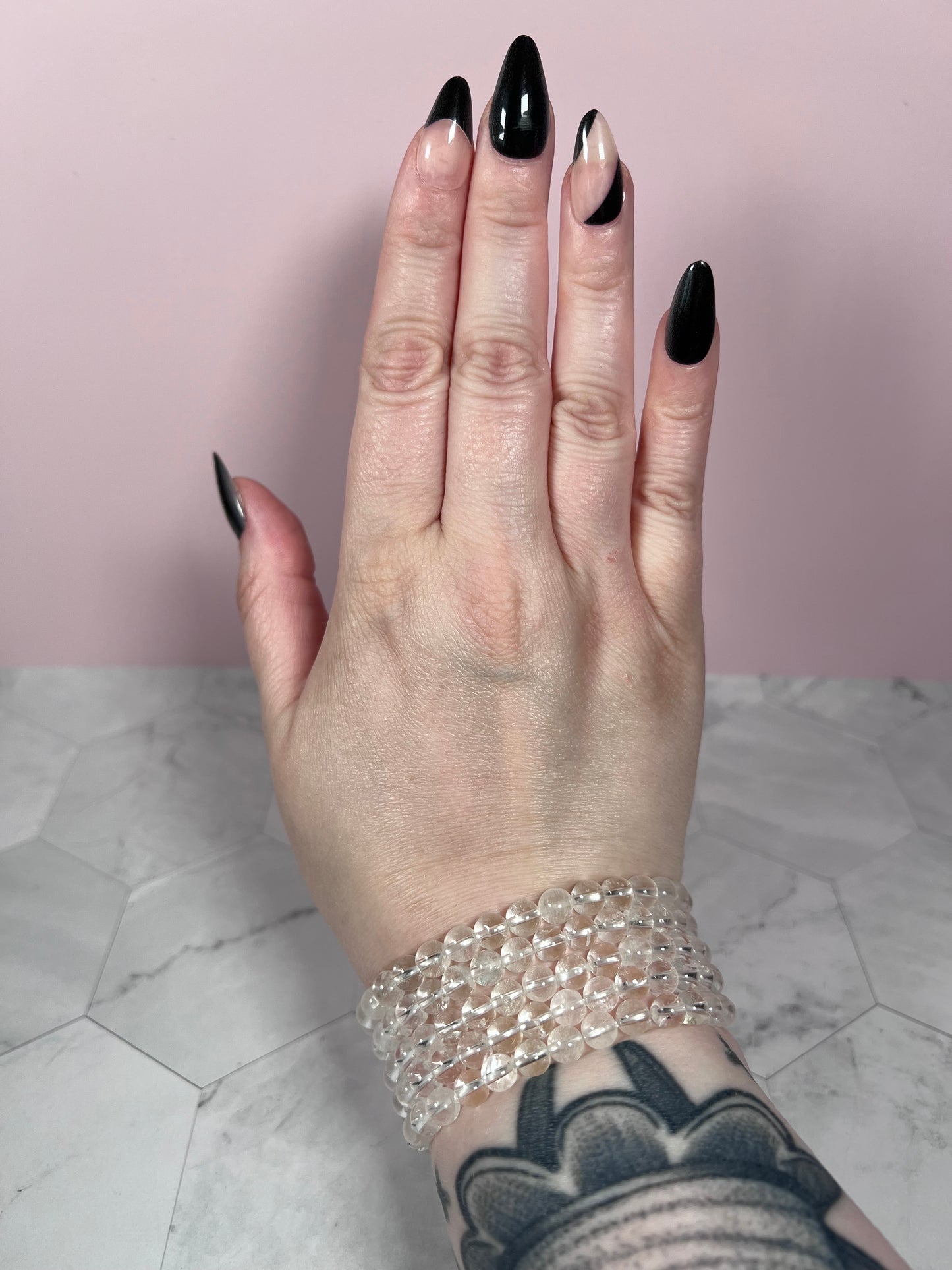 ONE (1) Stunning 6mm Clear Quartz Crystal Bracelet - Intuitively Selected