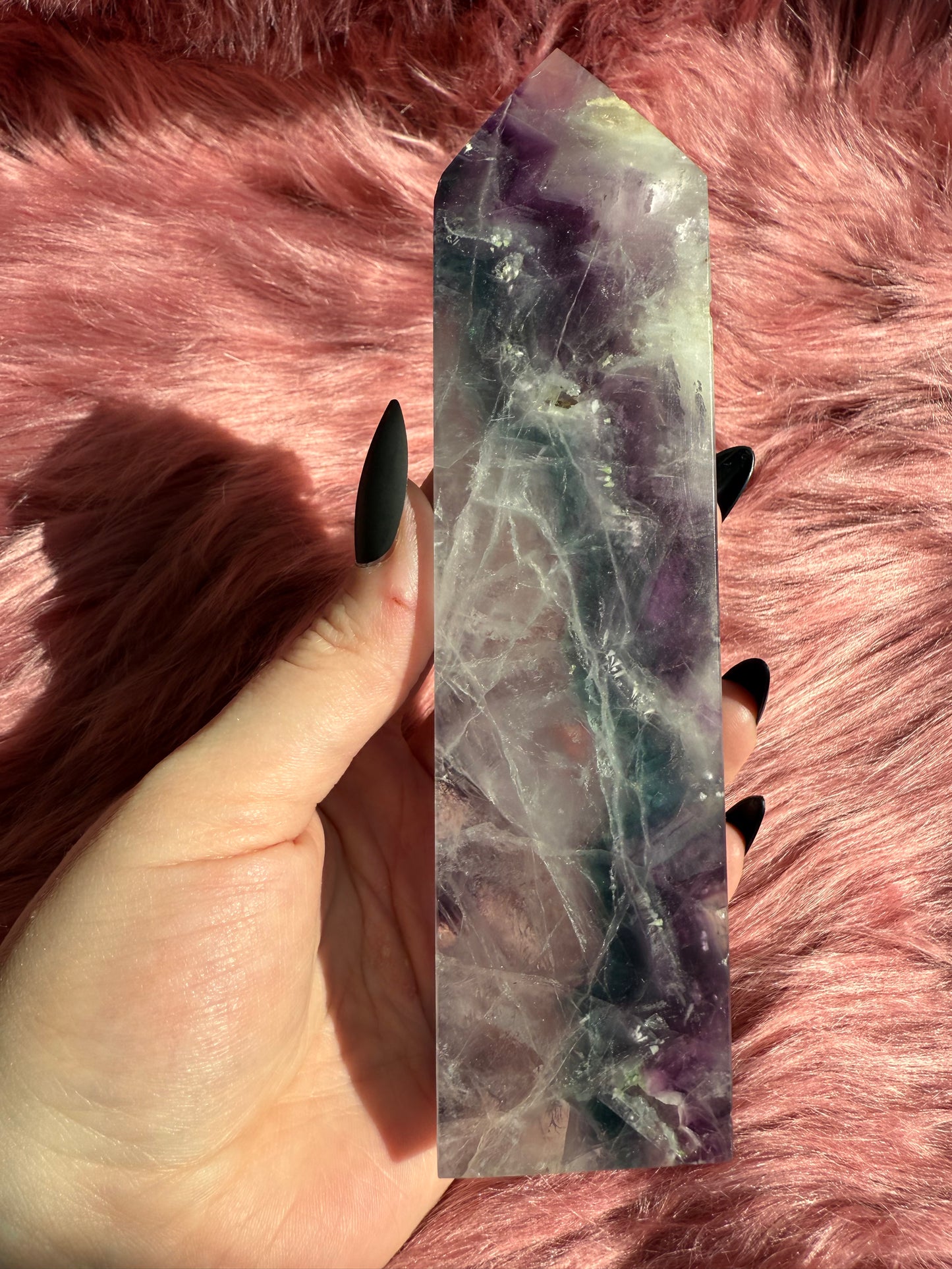 Stunning High Quality Large Rainbow Fluorite Tower